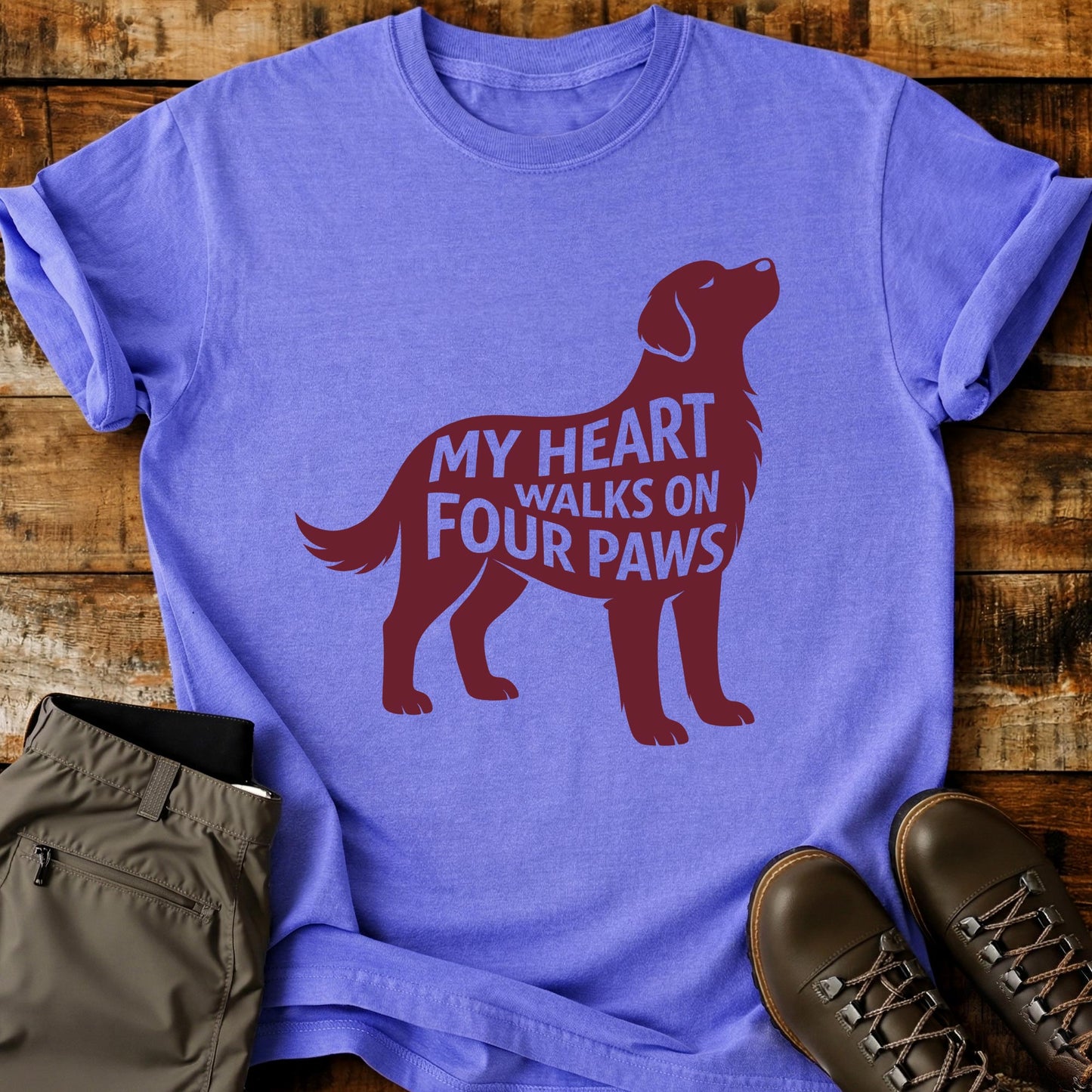 My Heart Walks On Four Paws T-Shirt