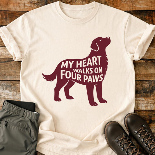 My Heart Walks On Four Paws T-Shirt