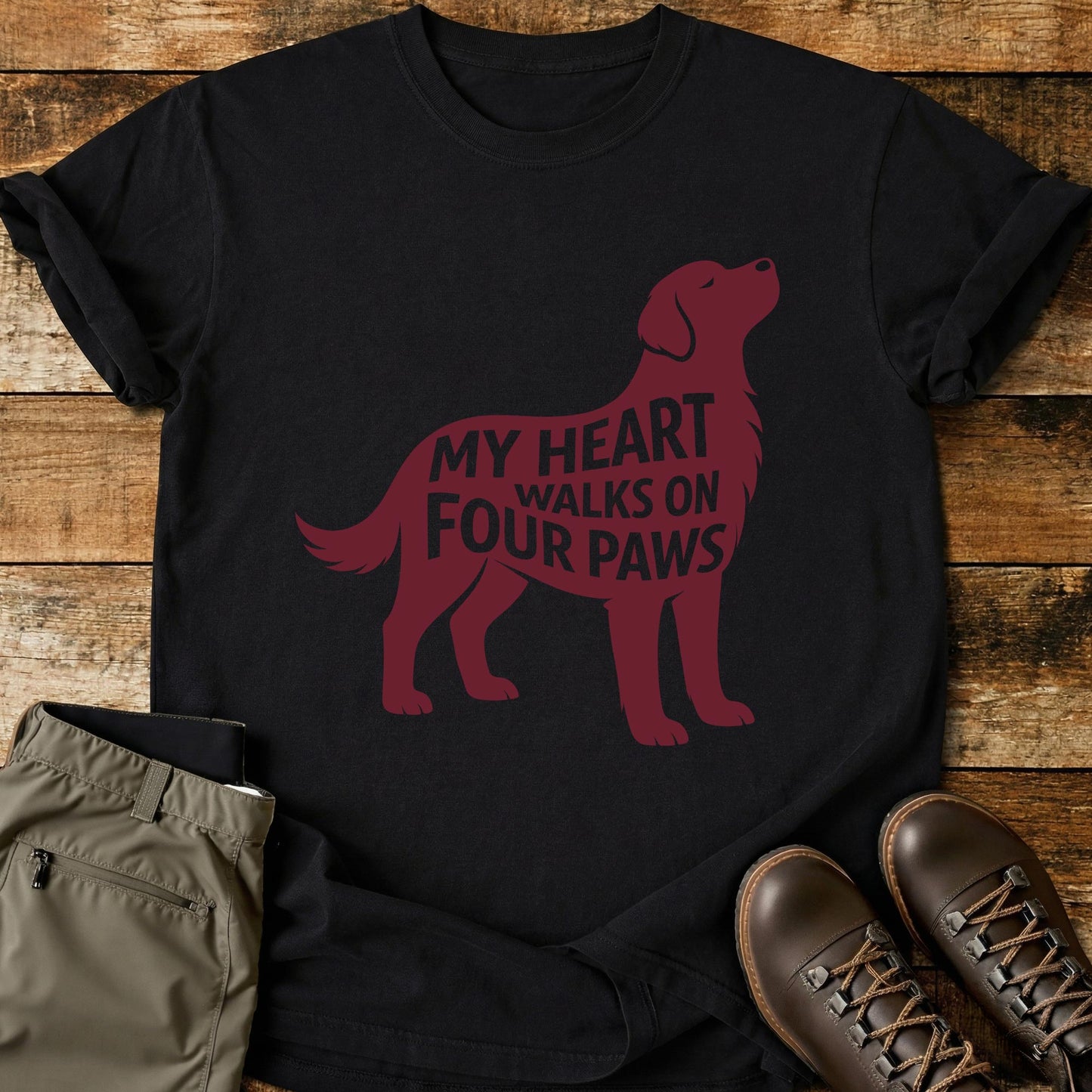 My Heart Walks On Four Paws T-Shirt