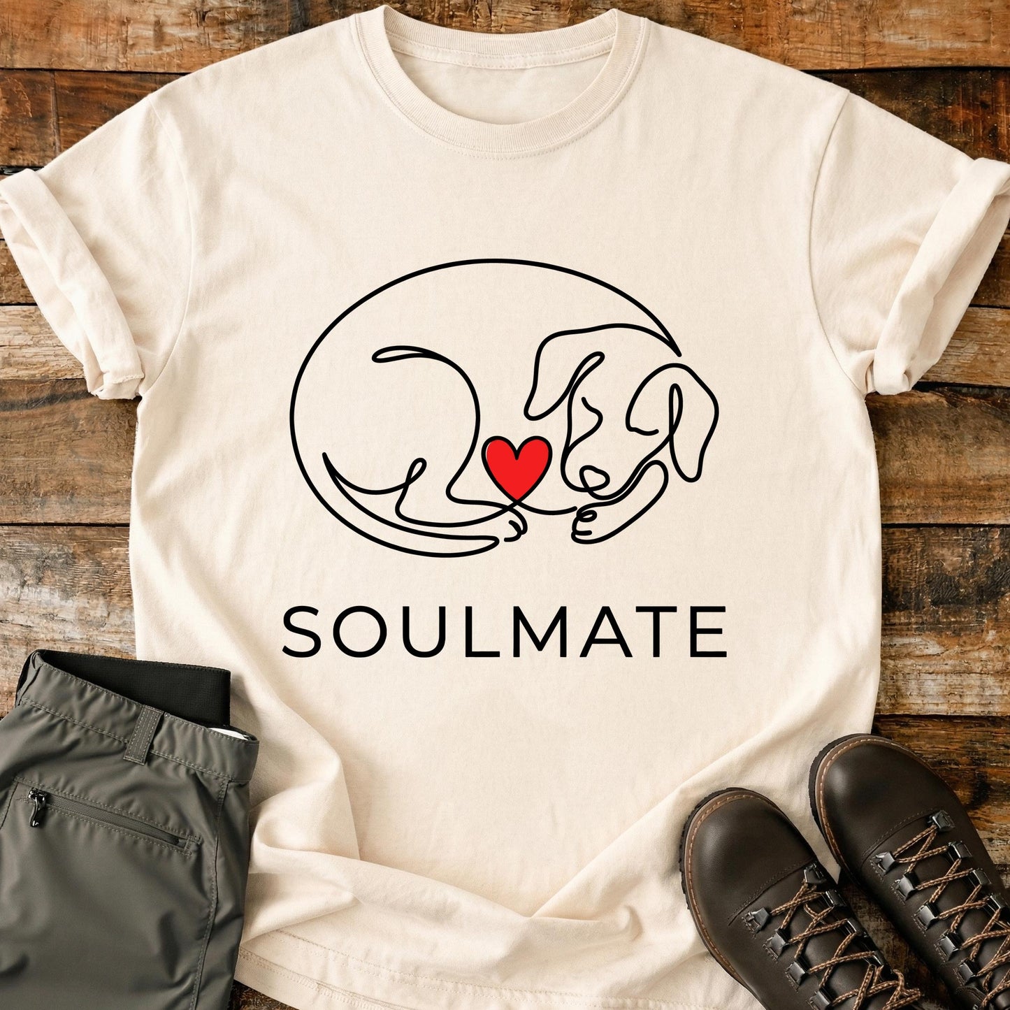 Soulmate Curled Dog T-Shirt