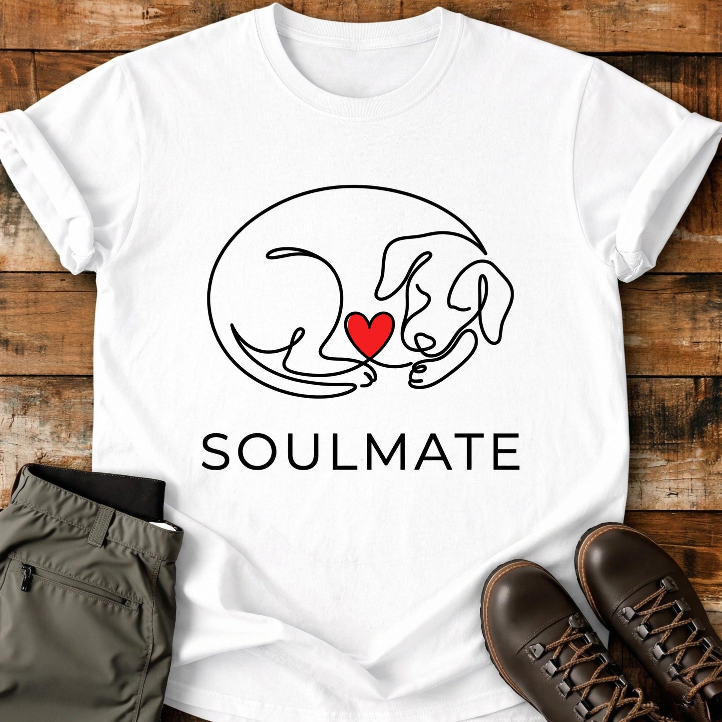 Soulmate Curled Dog T-Shirt