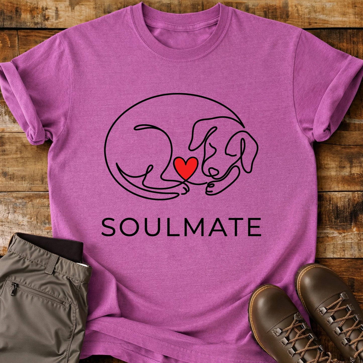 Soulmate Curled Dog T-Shirt