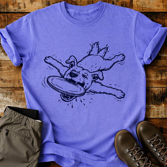 Flying Dog Frisbee Mouth T-Shirt