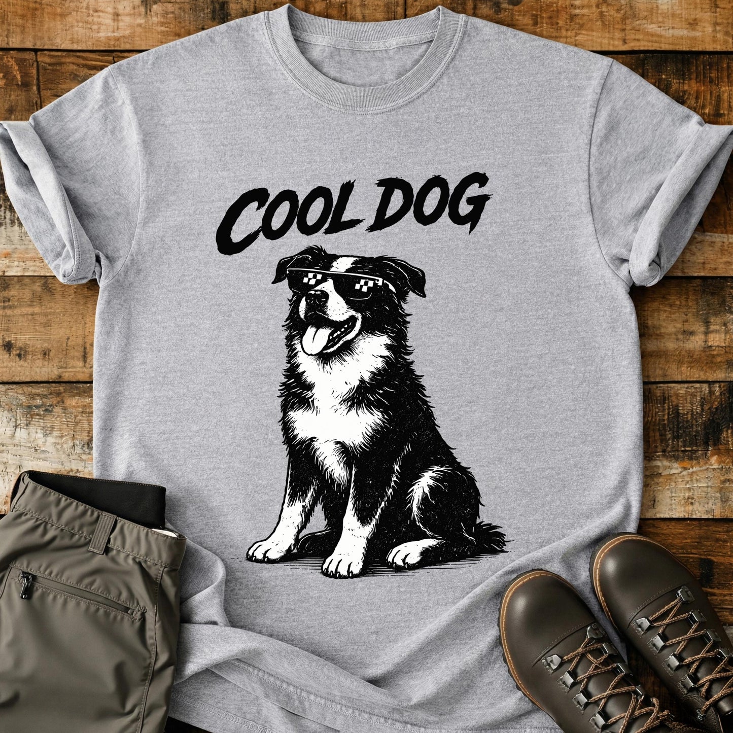 Cool Dog Sitting T-Shirt
