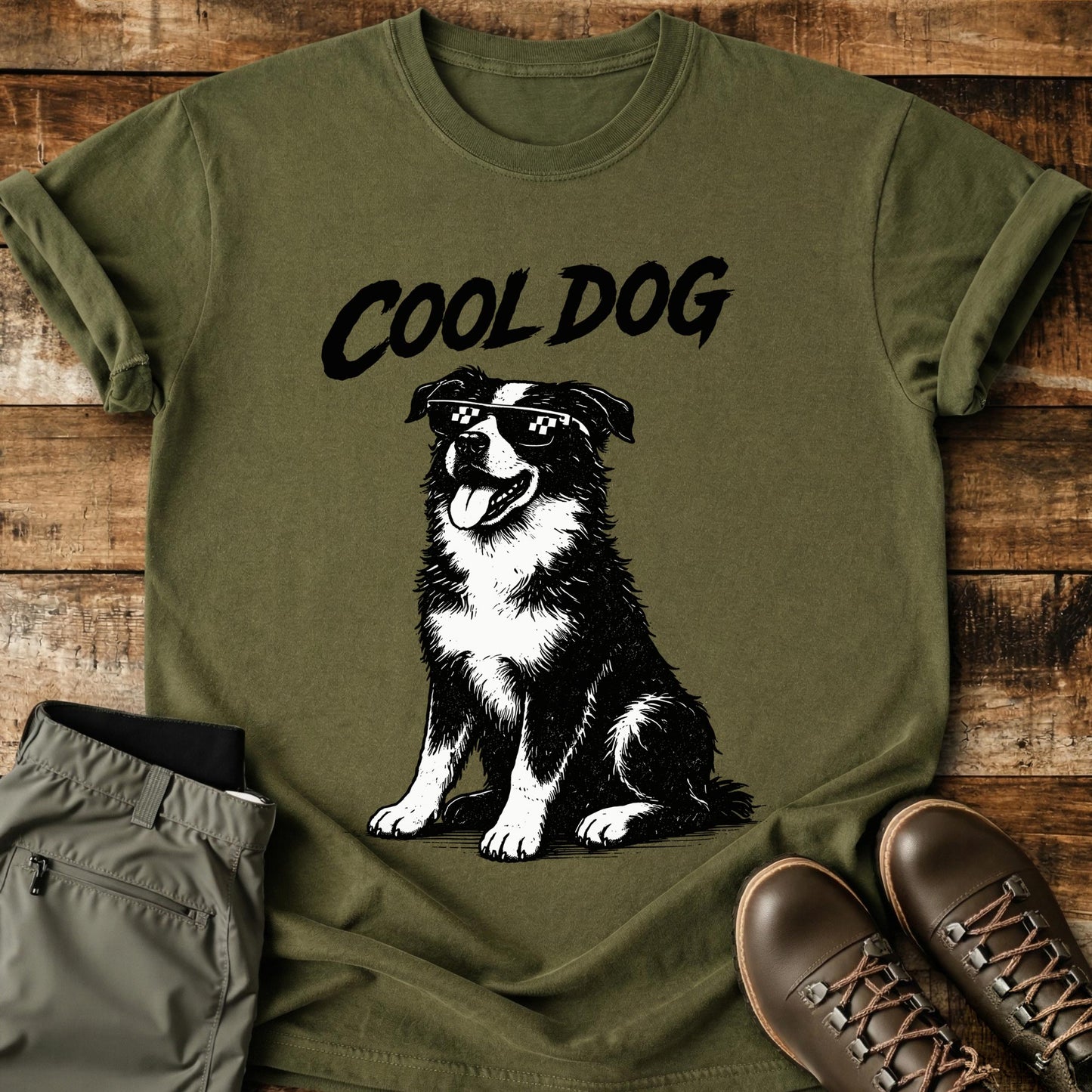 Cool Dog Sitting T-Shirt