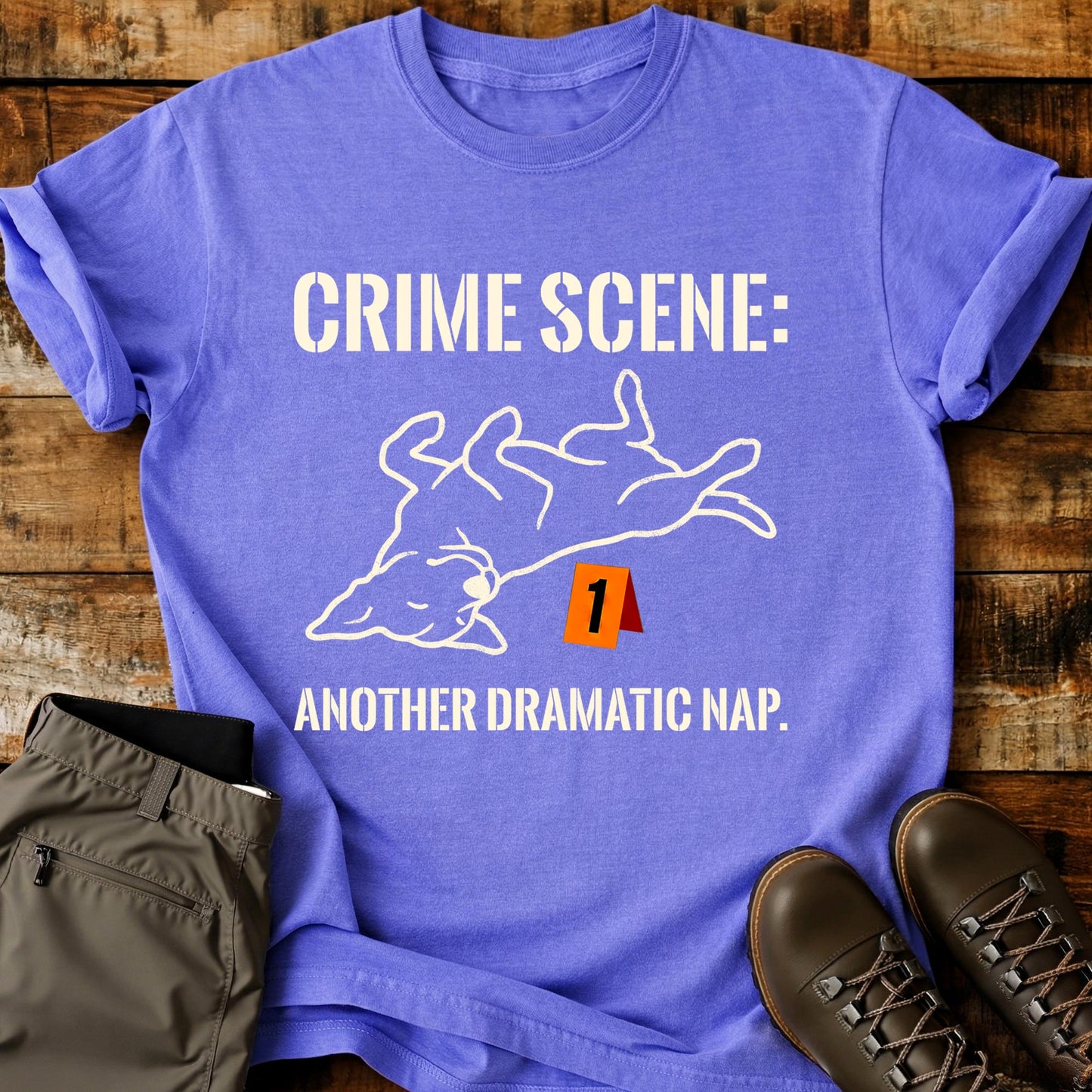 Crime Scene Another Dramatic Nap T-Shirt