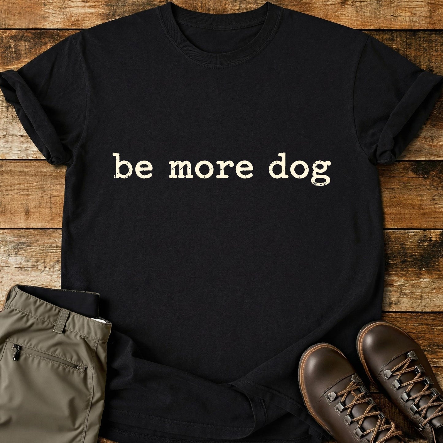 Be More Dog Letters T-Shirt