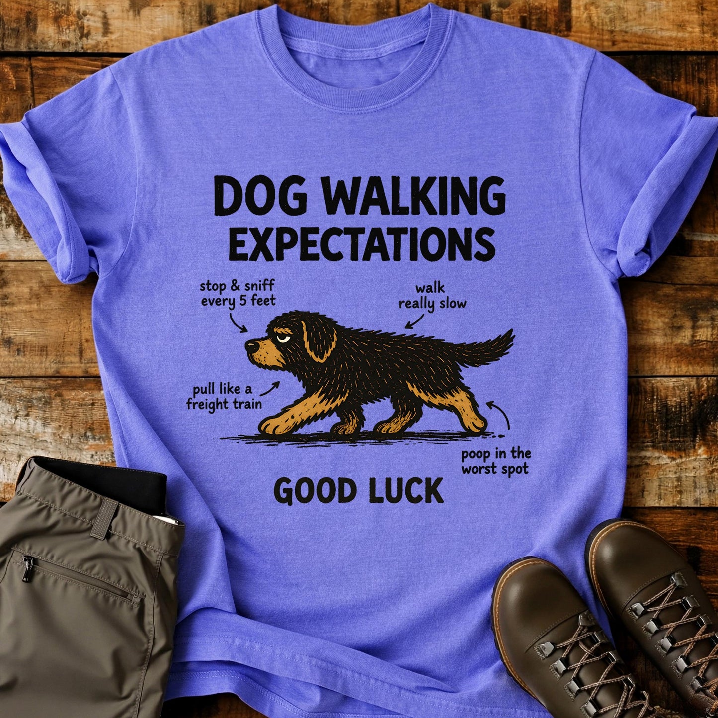 Dog Walking Expectations T-Shirt