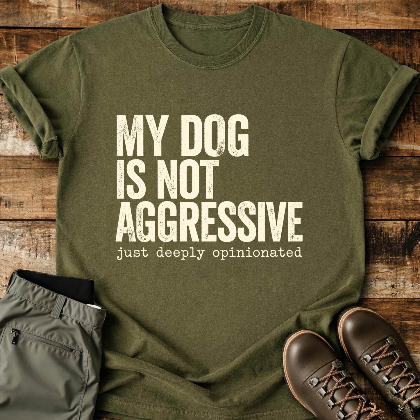 My Dog Is Not Aggressive T-Shirt