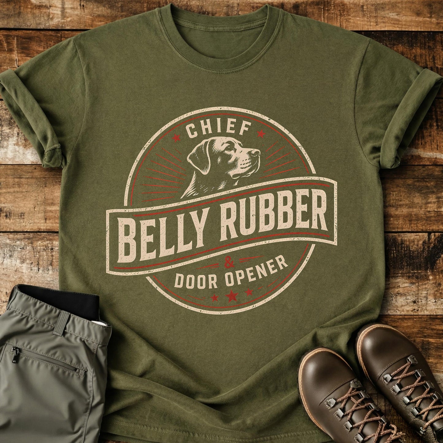 Chief Belly Rubber Dog T-Shirt