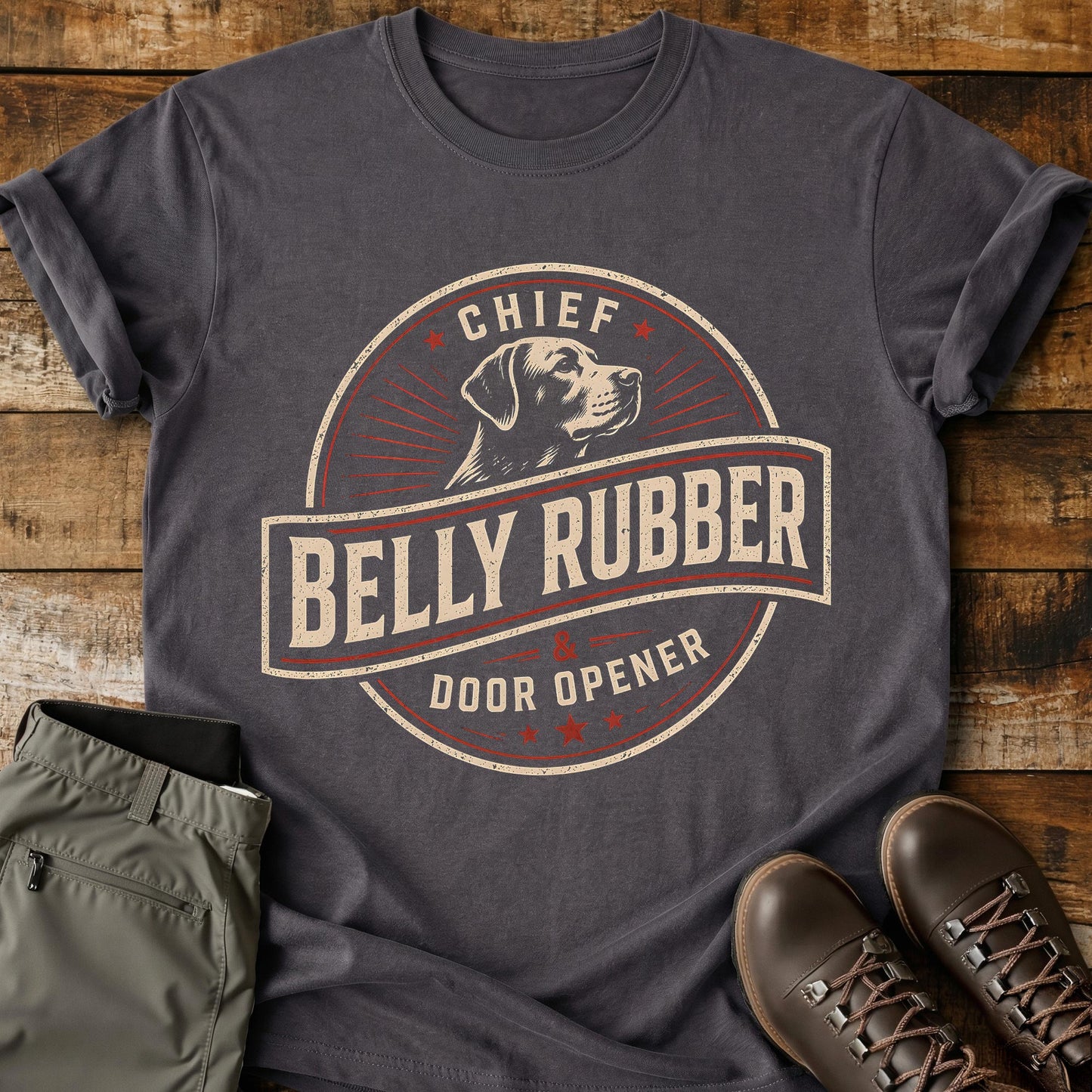 Chief Belly Rubber Dog T-Shirt