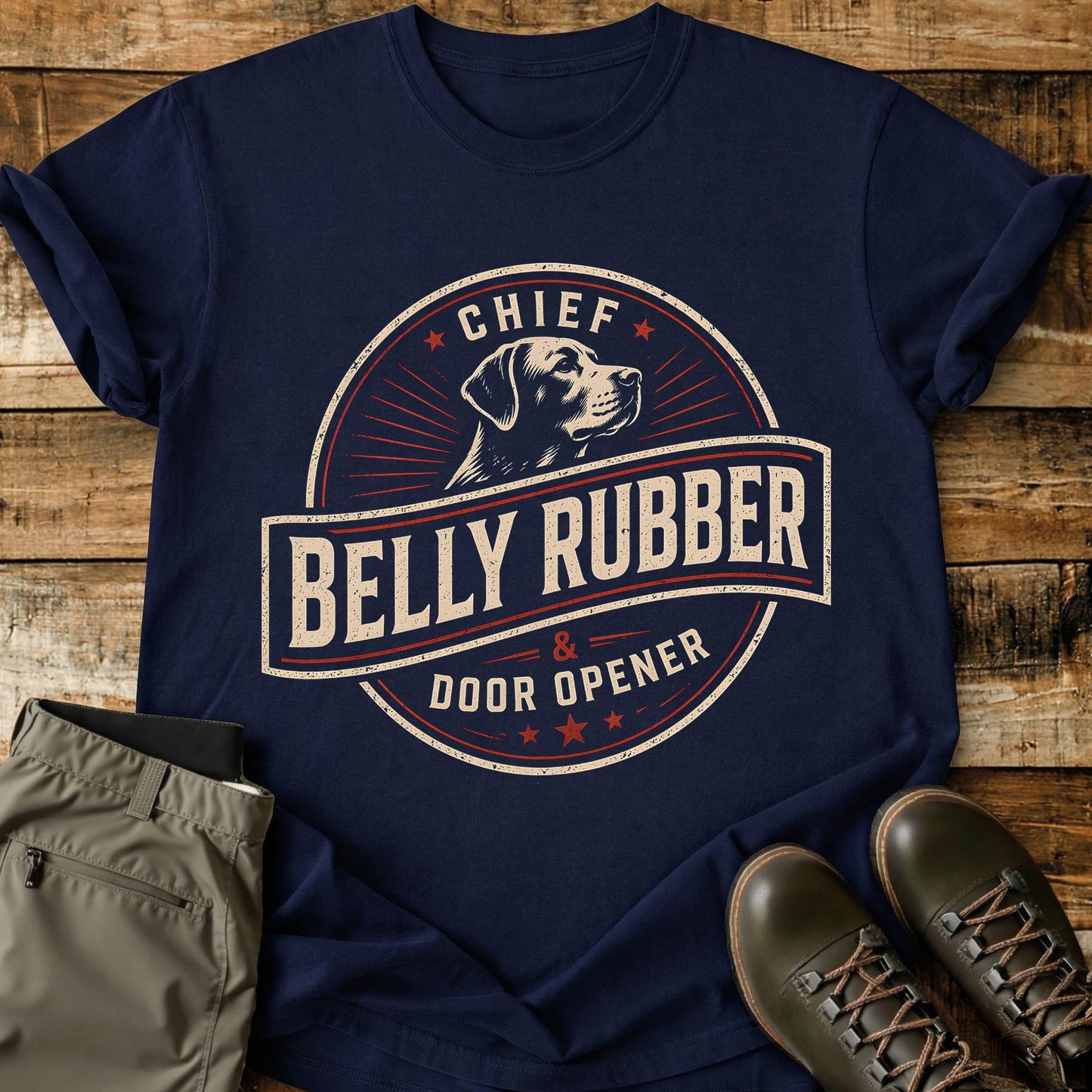 Chief Belly Rubber Dog T-Shirt