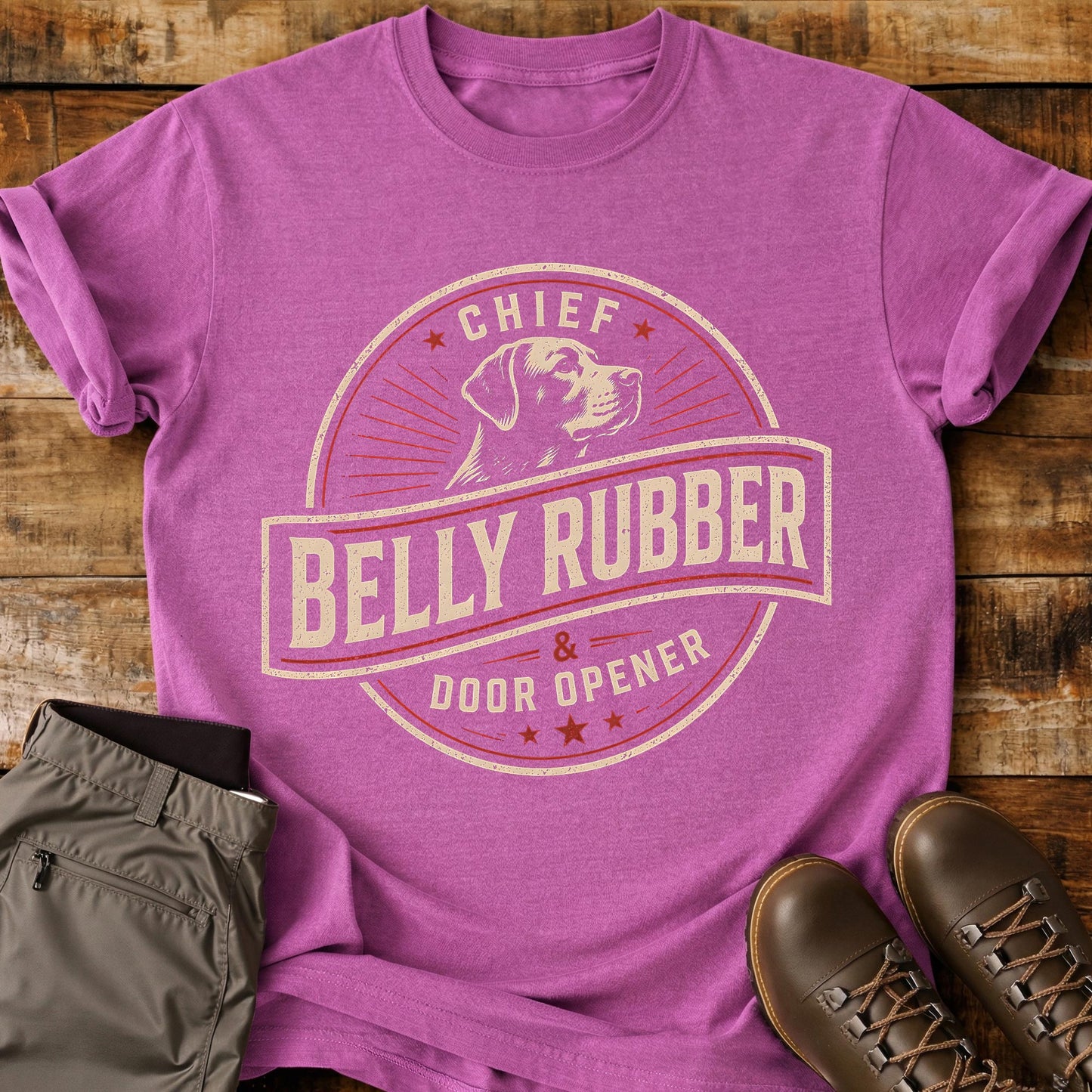 Chief Belly Rubber Dog T-Shirt