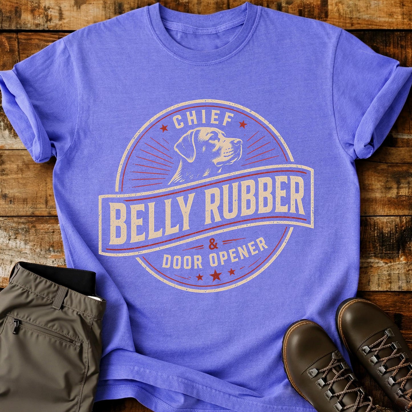 Chief Belly Rubber Dog T-Shirt