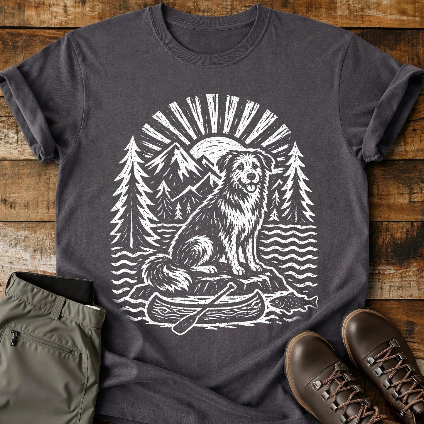 Dog Sun Boat T-Shirt