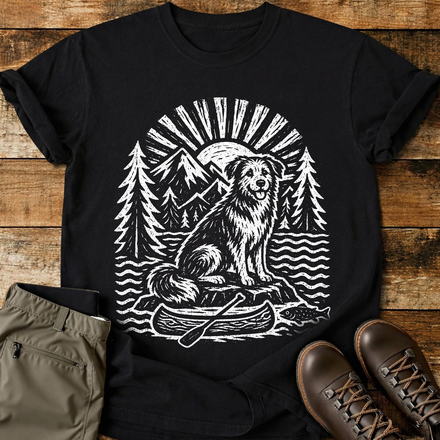 Dog Sun Boat T-Shirt