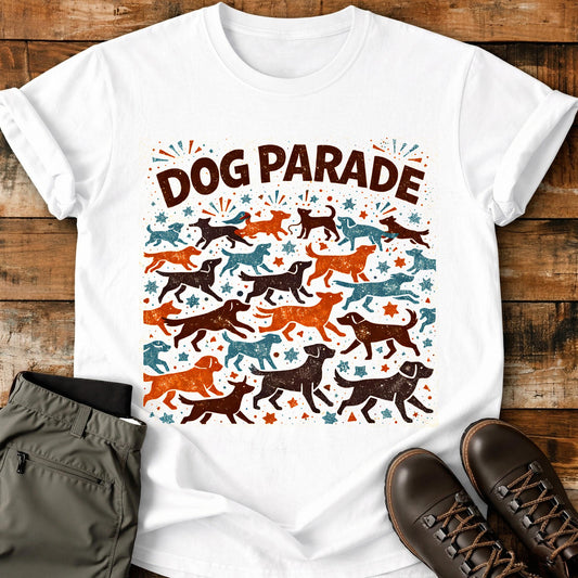 Dog Parade Pattern T-Shirt