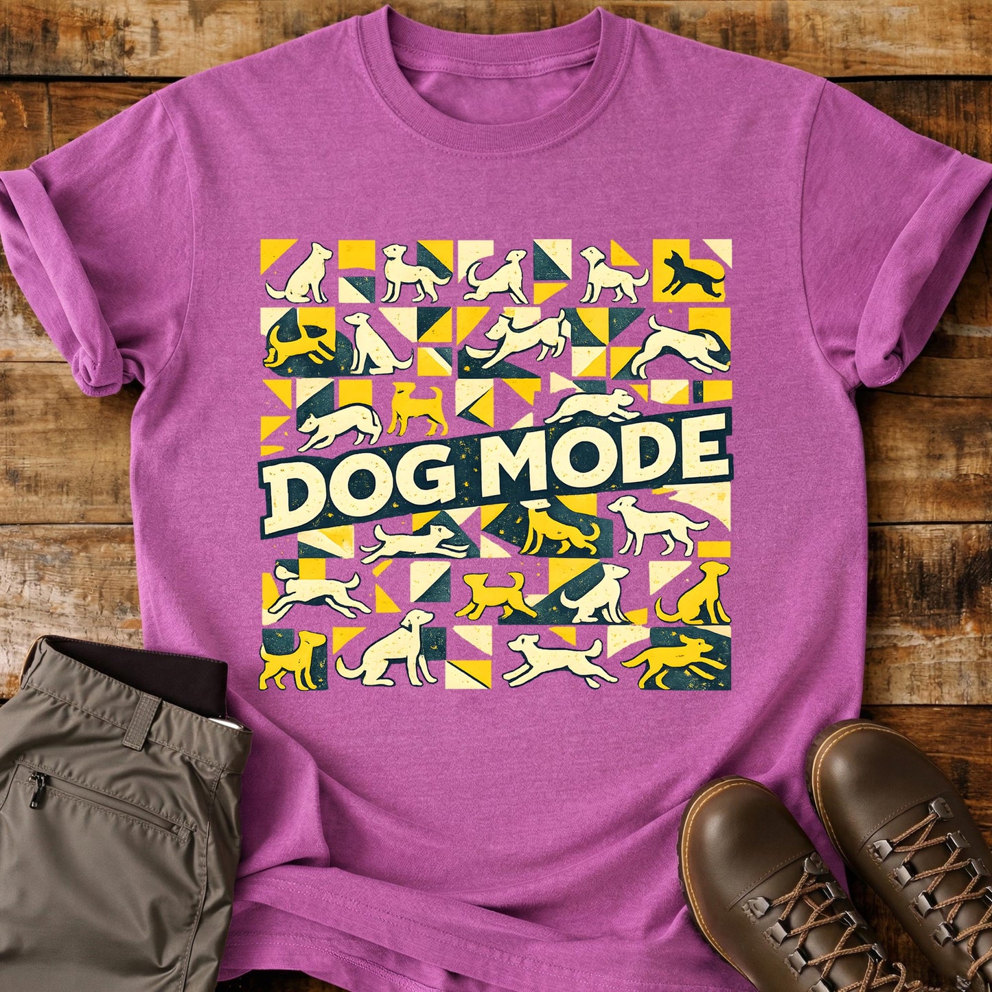 Dog Mode Pattern T-Shirt