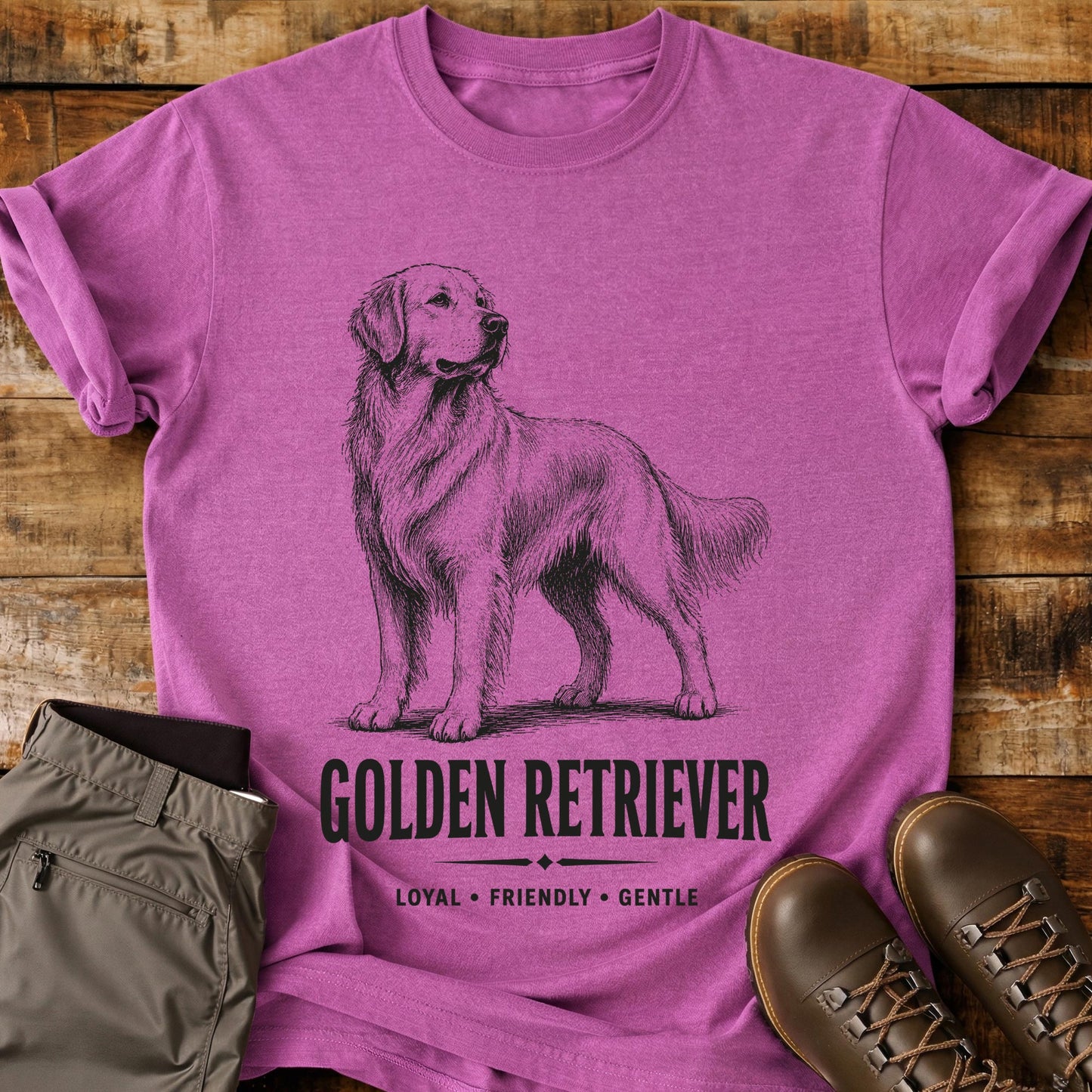Golden Retriever Art T-Shirt