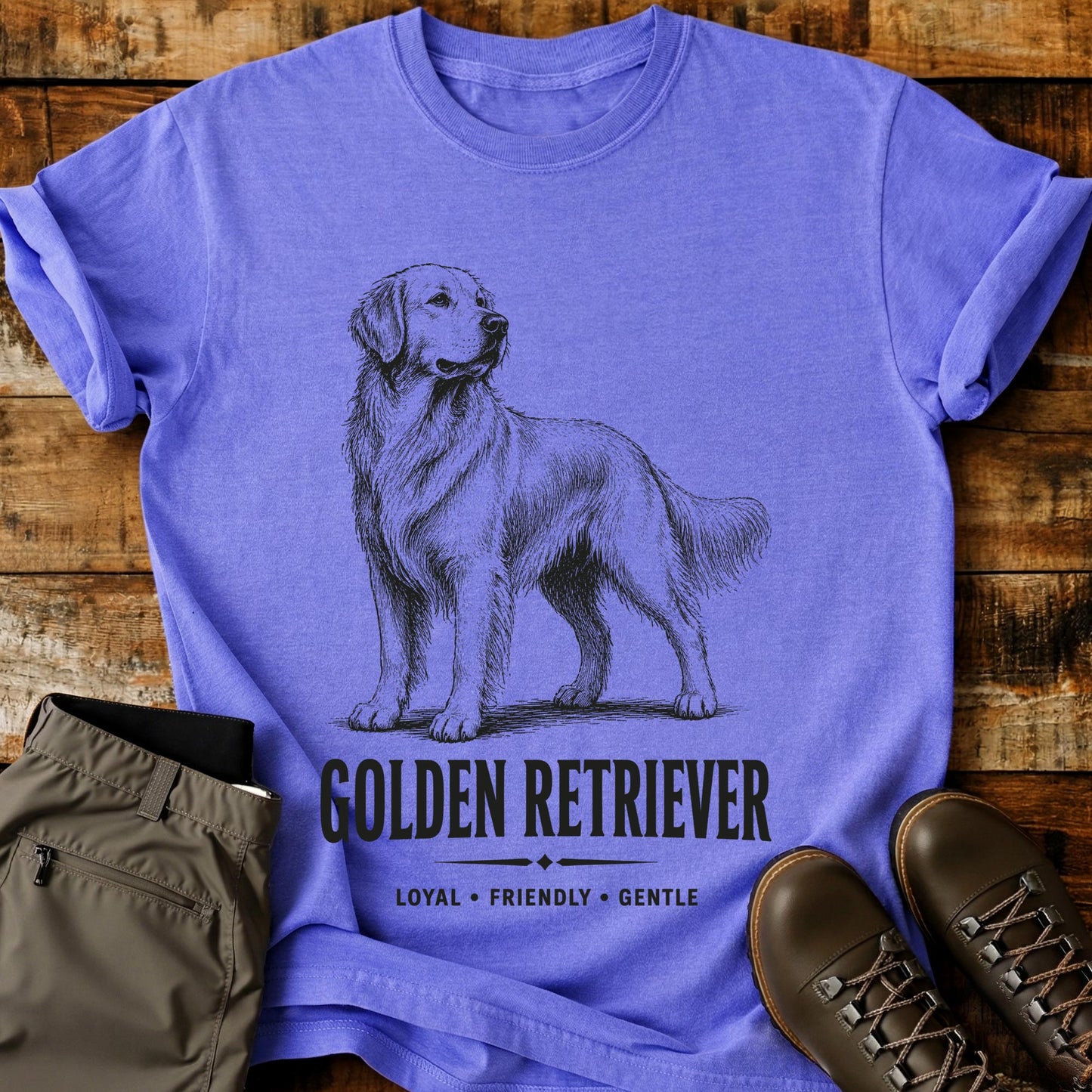 Golden Retriever Art T-Shirt