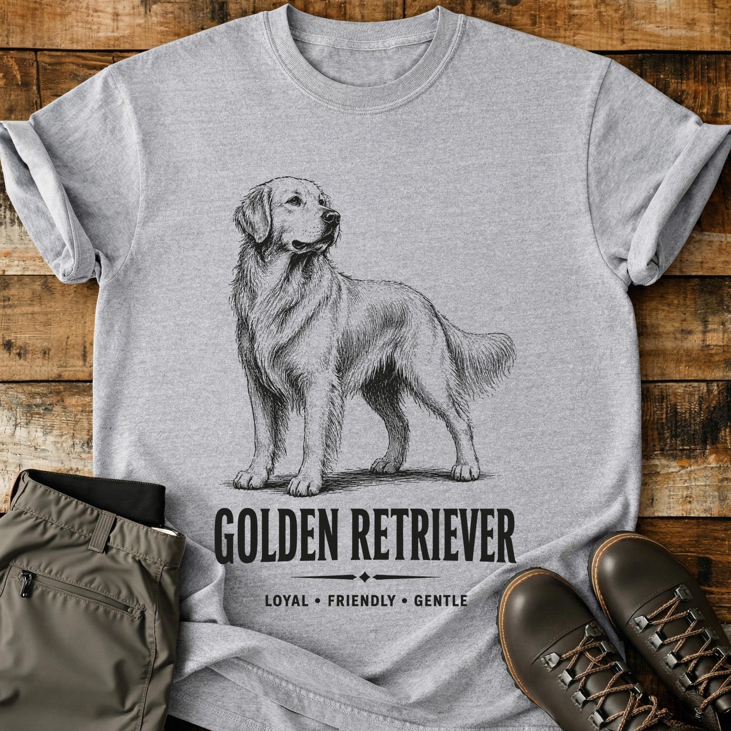 Golden Retriever Art T-Shirt