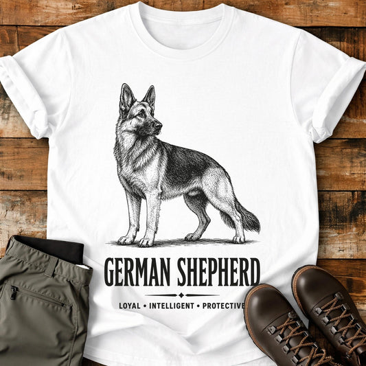 German Shepherd Art T-Shirt
