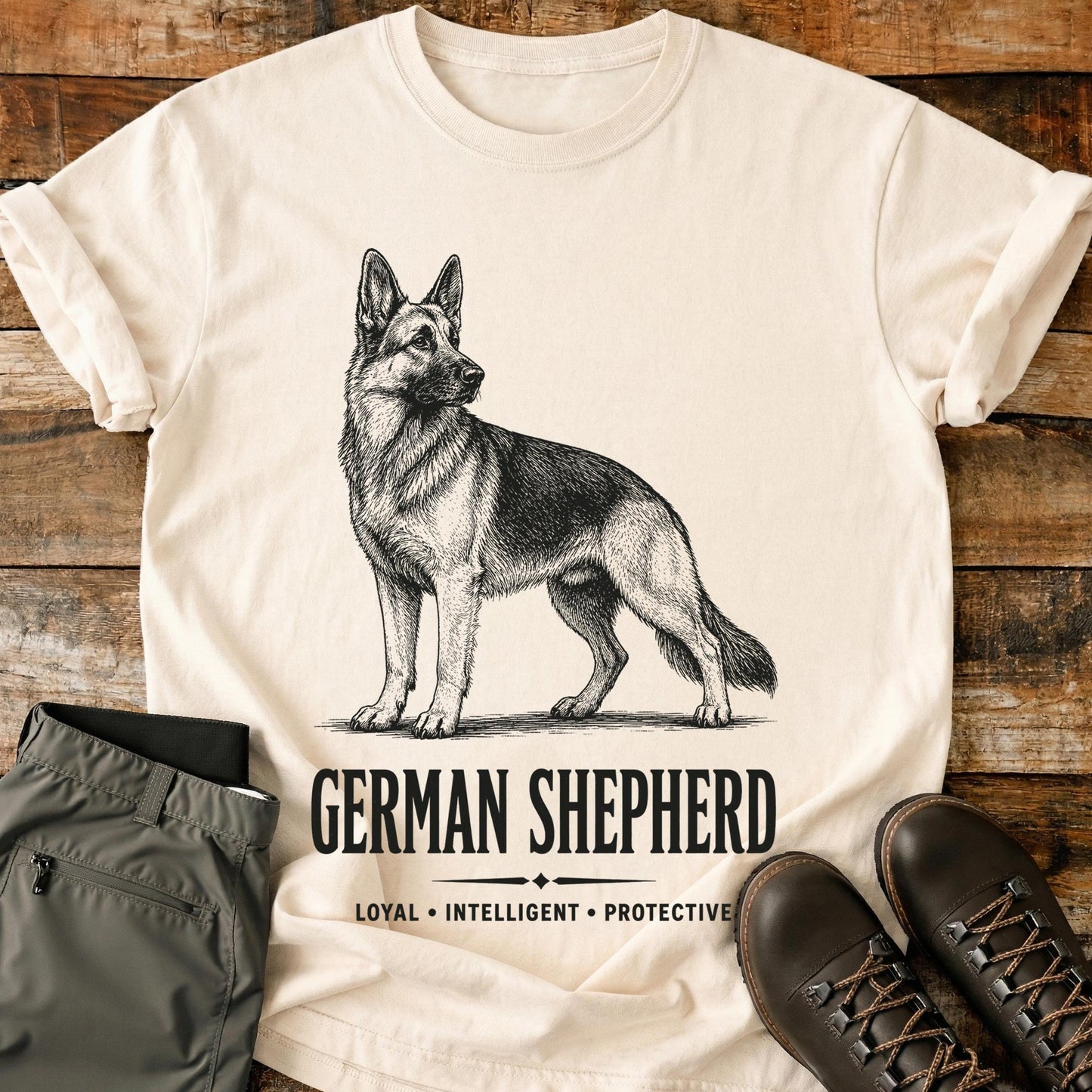 German Shepherd Art T-Shirt