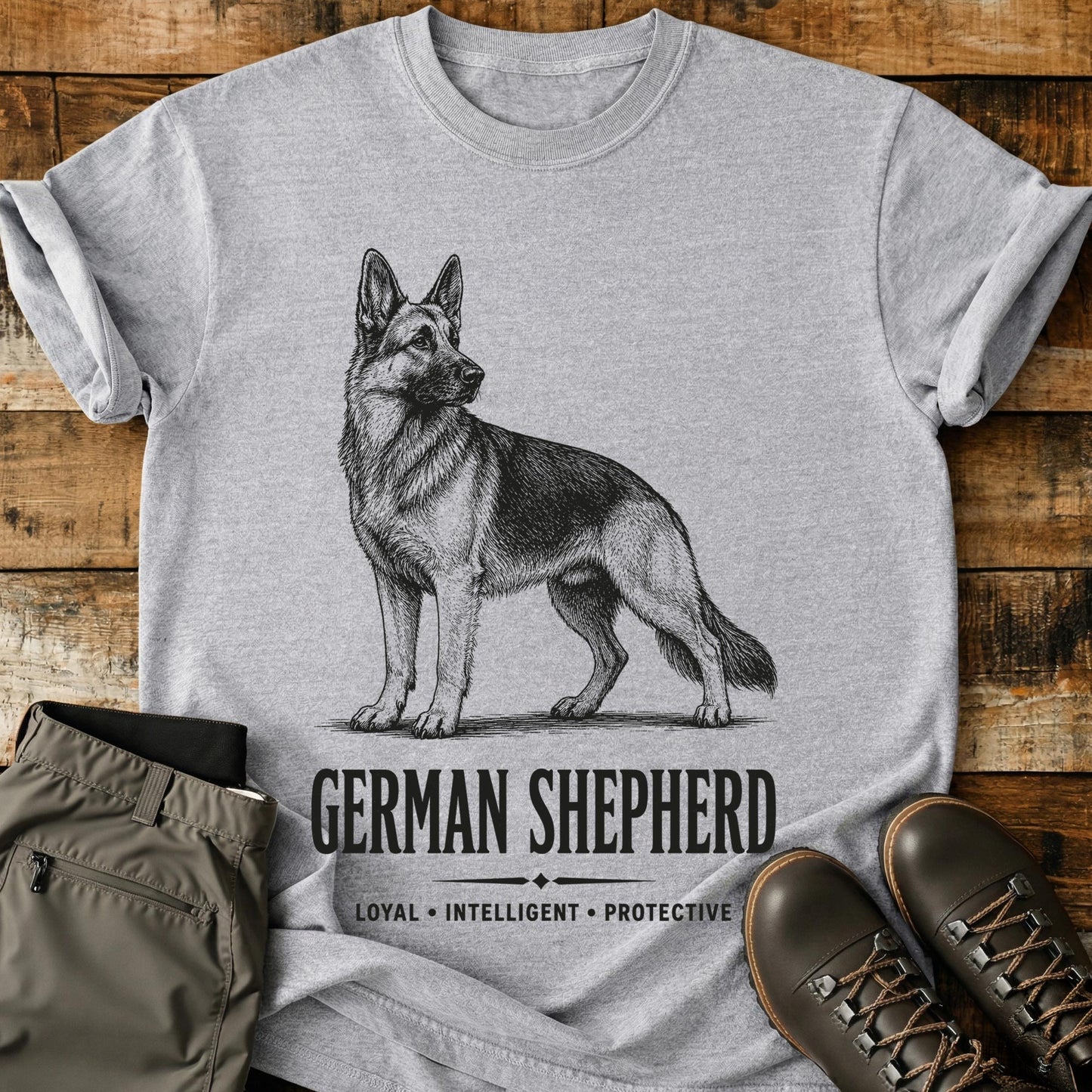German Shepherd Art T-Shirt