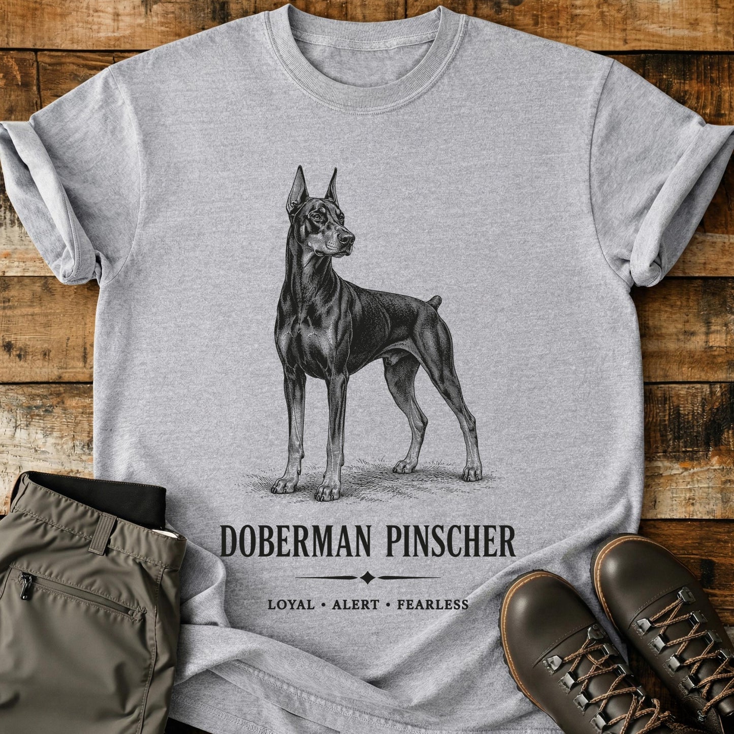Doberman Pinscher Art T-Shirt