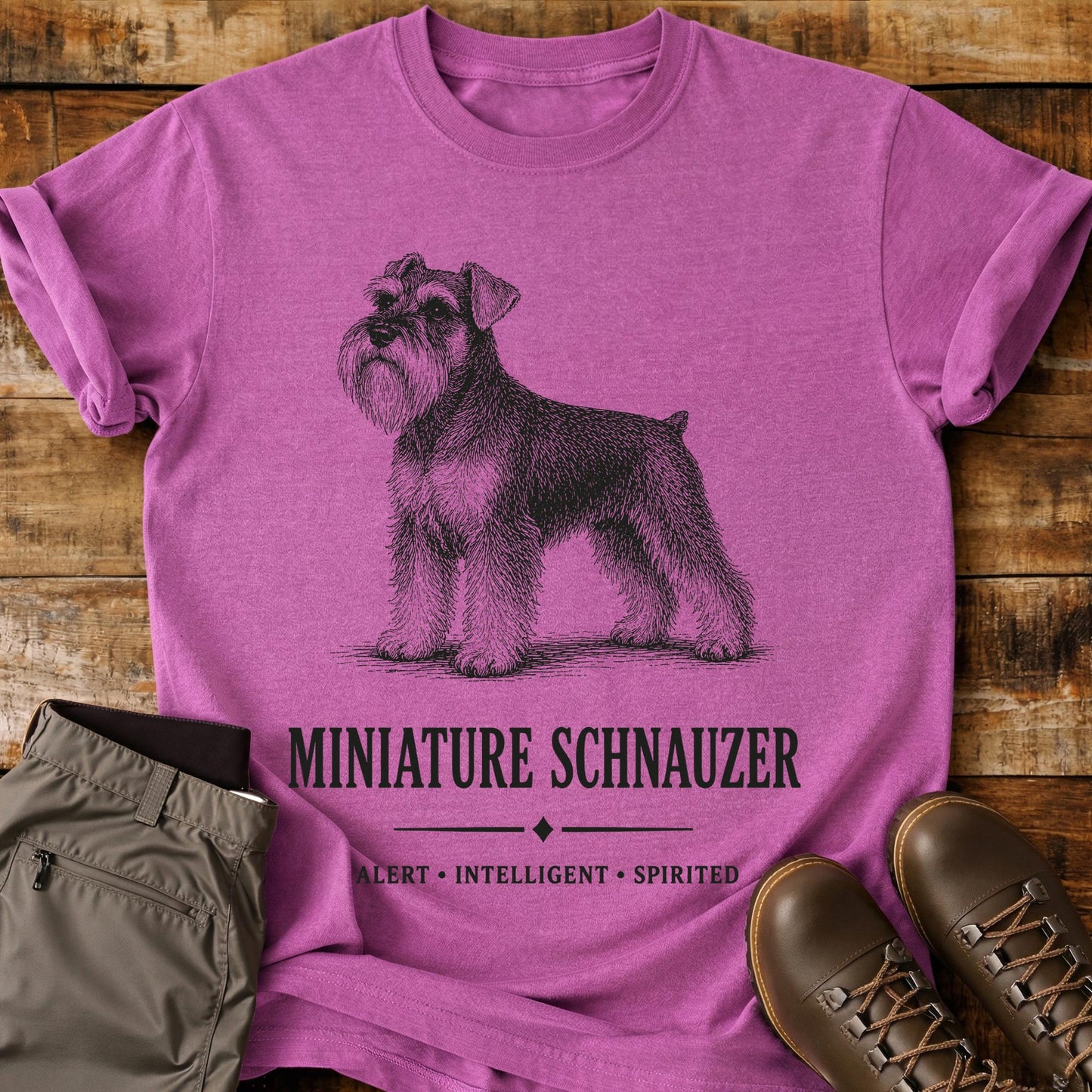 Miniature Schnauzer Art T-Shirt