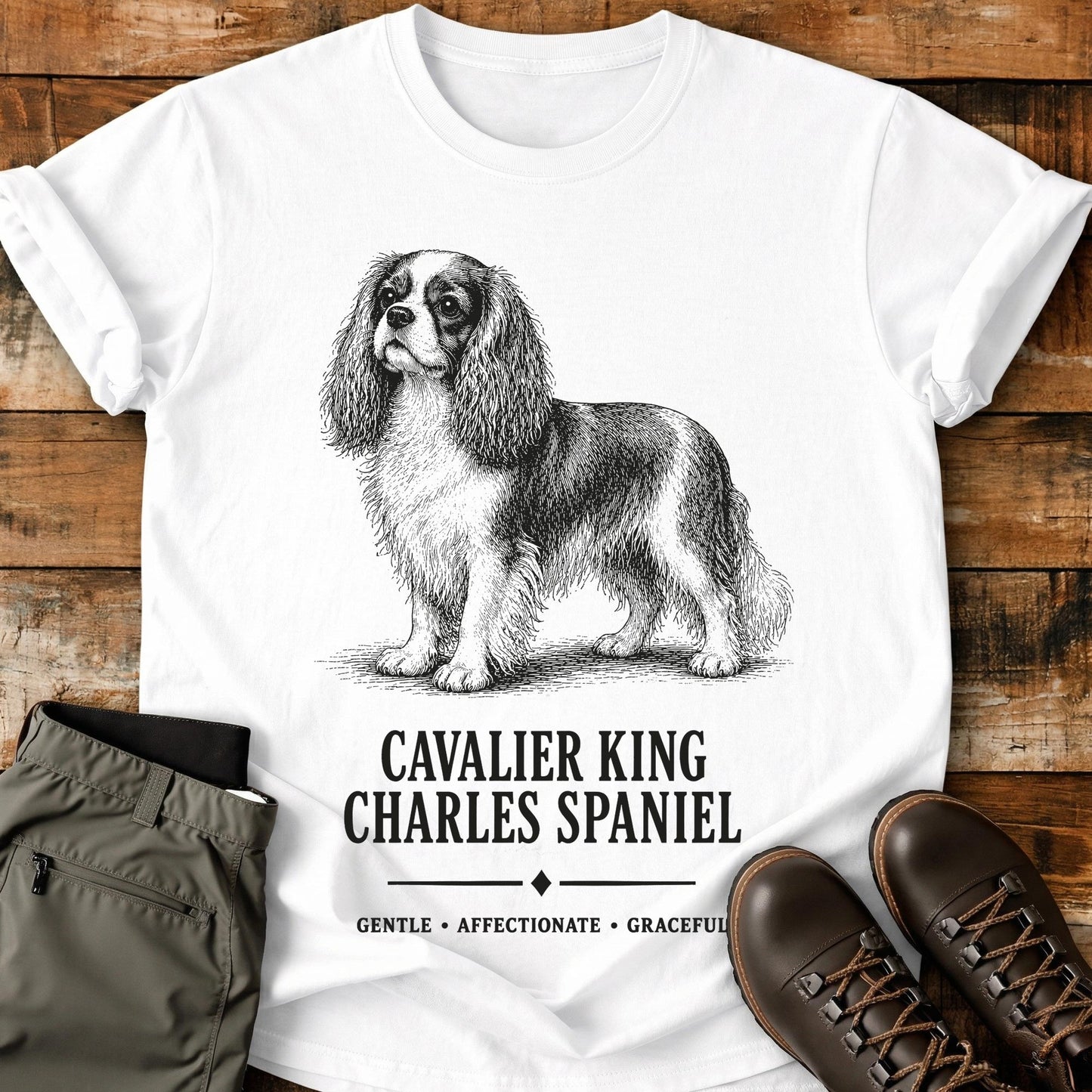 Cavalier King Charles Spaniel Art T-Shirt