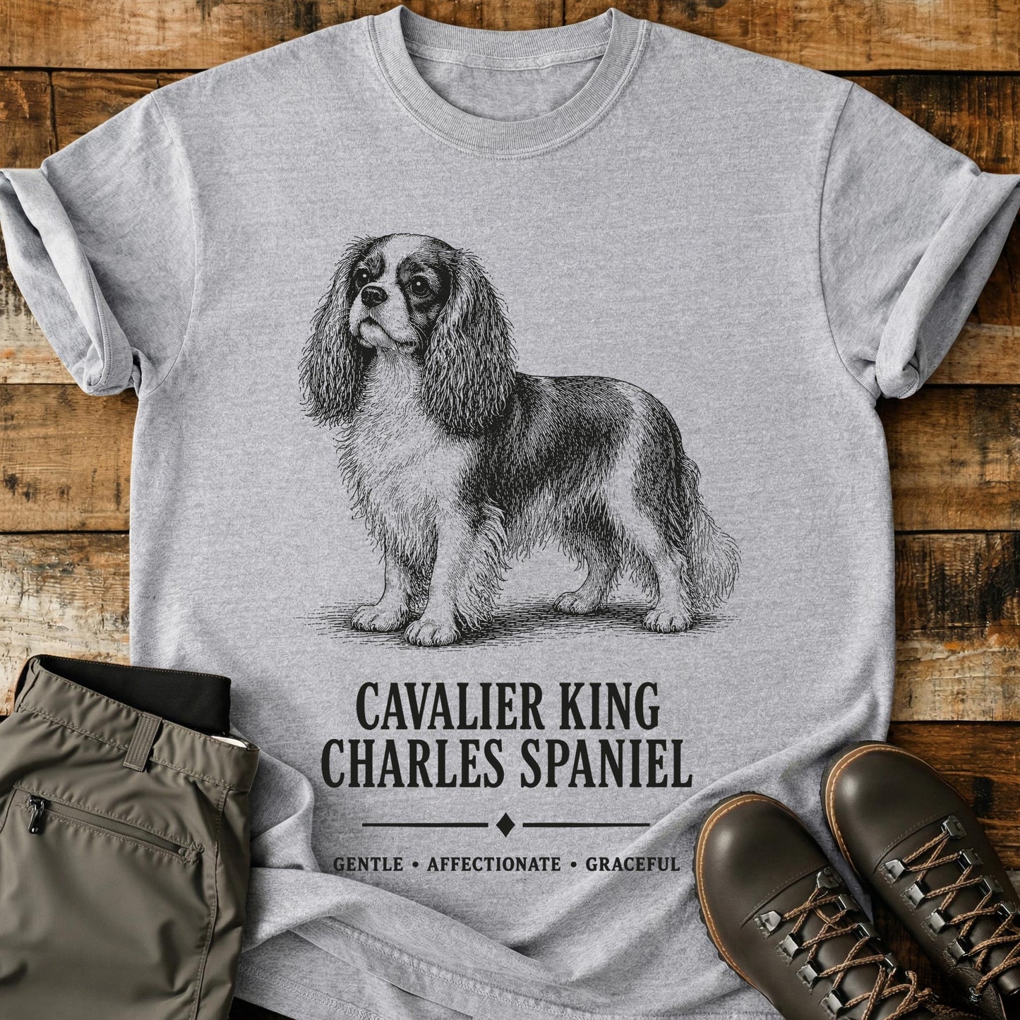 Cavalier King Charles Spaniel Art T-Shirt