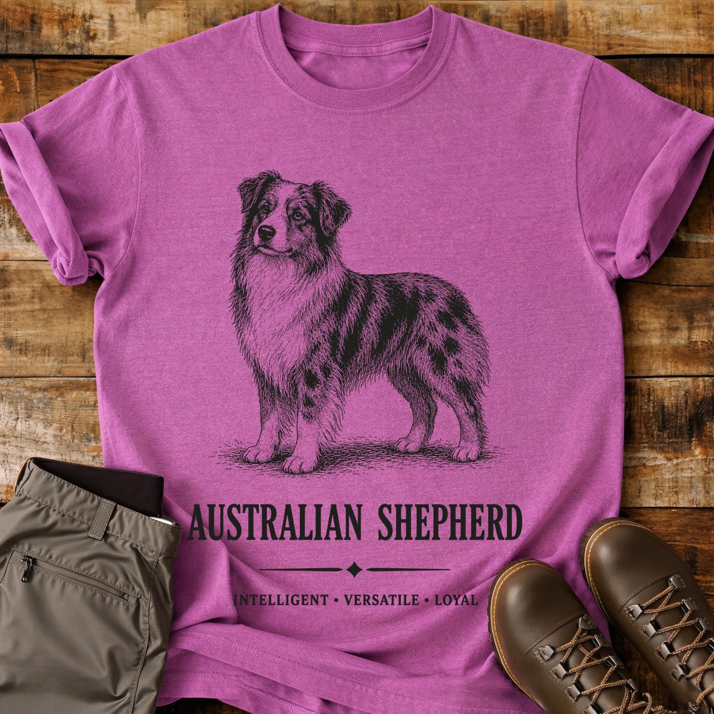 Australian Shepherd Art T-Shirt