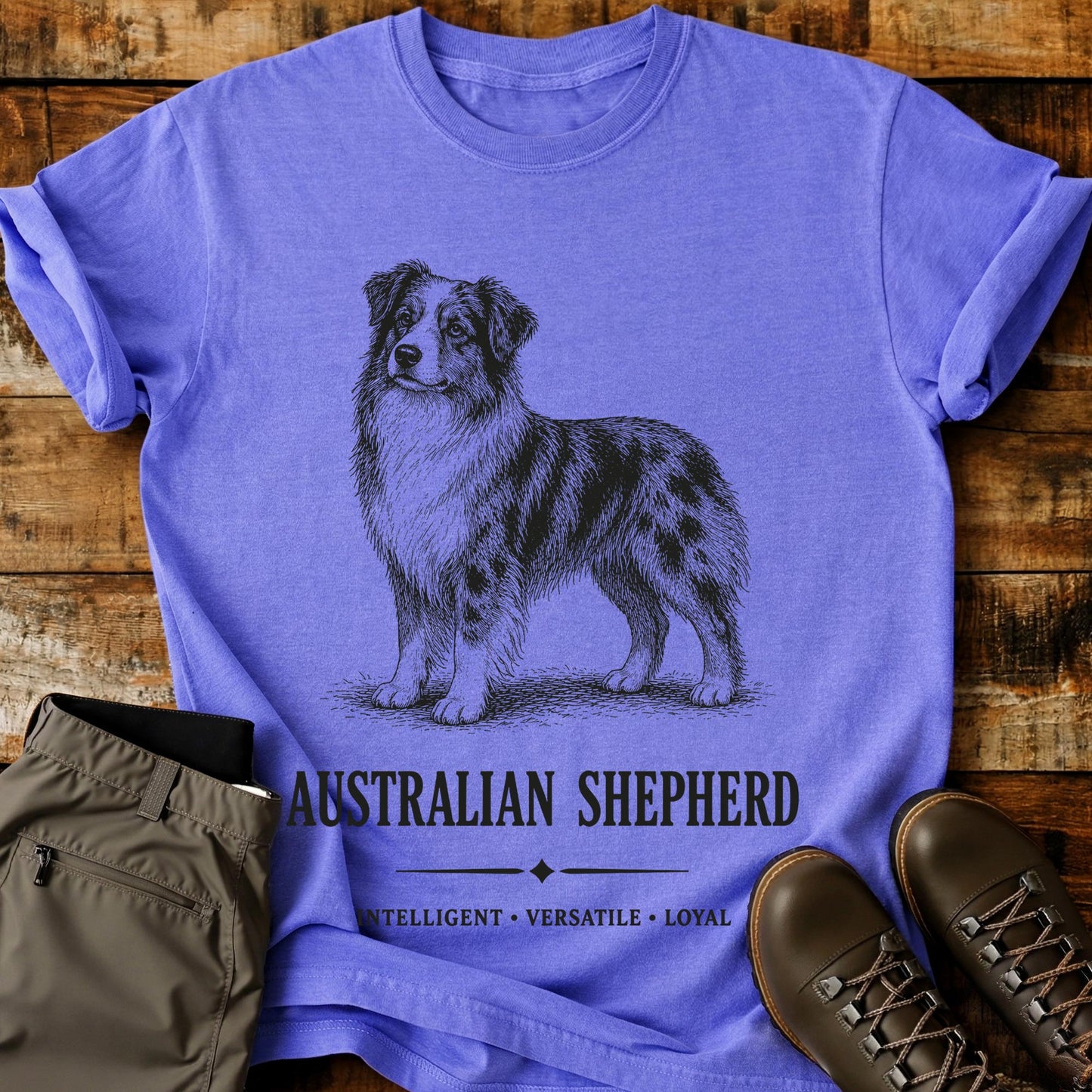 Australian Shepherd Art T-Shirt