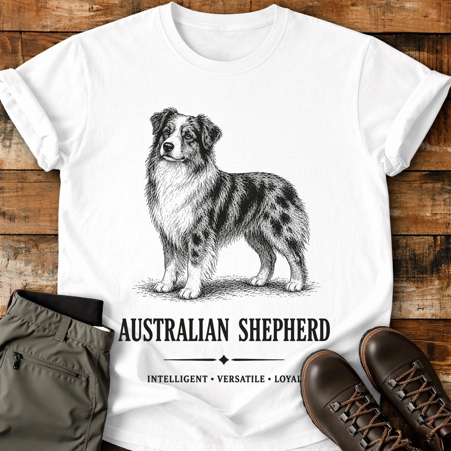 Australian Shepherd Art T-Shirt