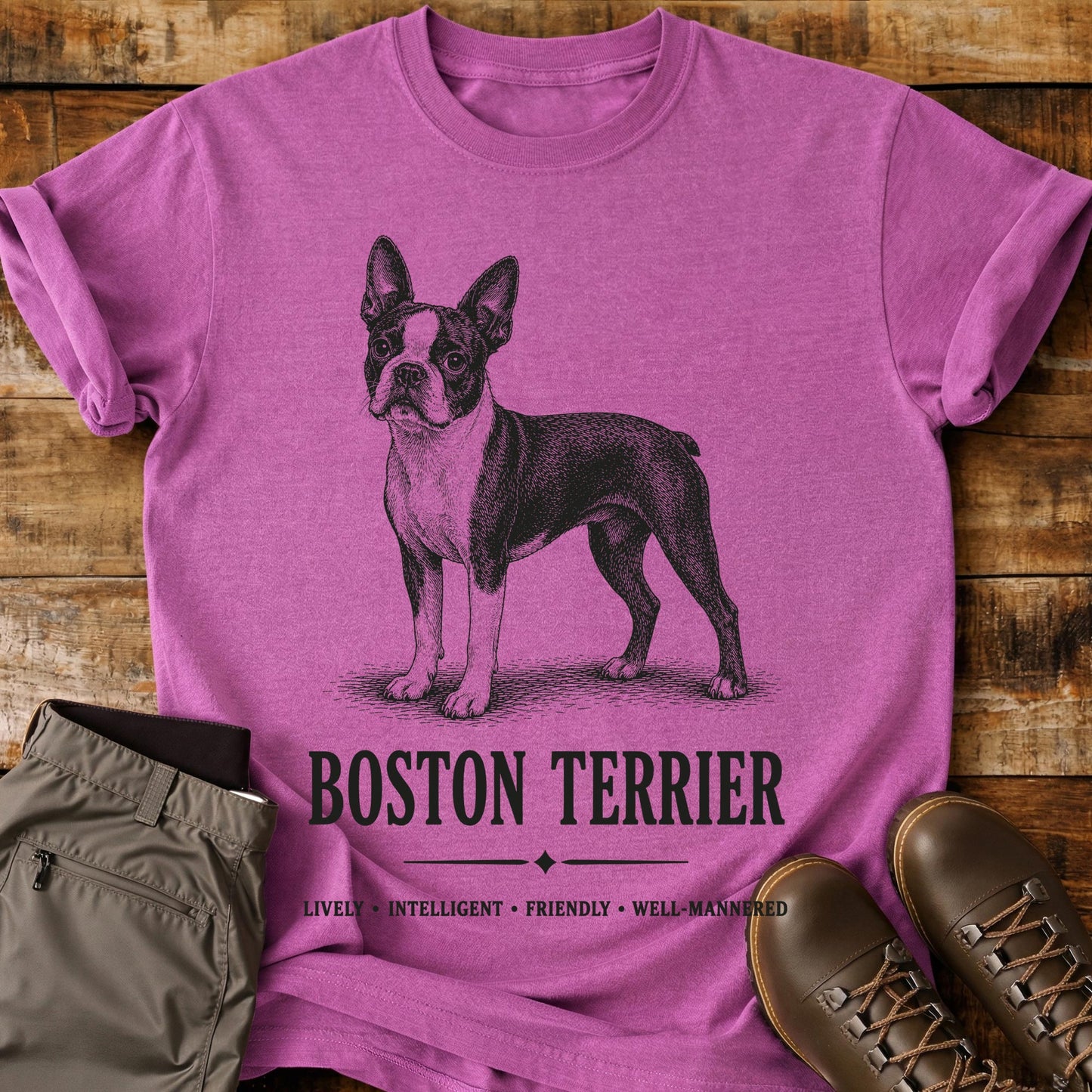 Boston Terrier Art T-Shirt
