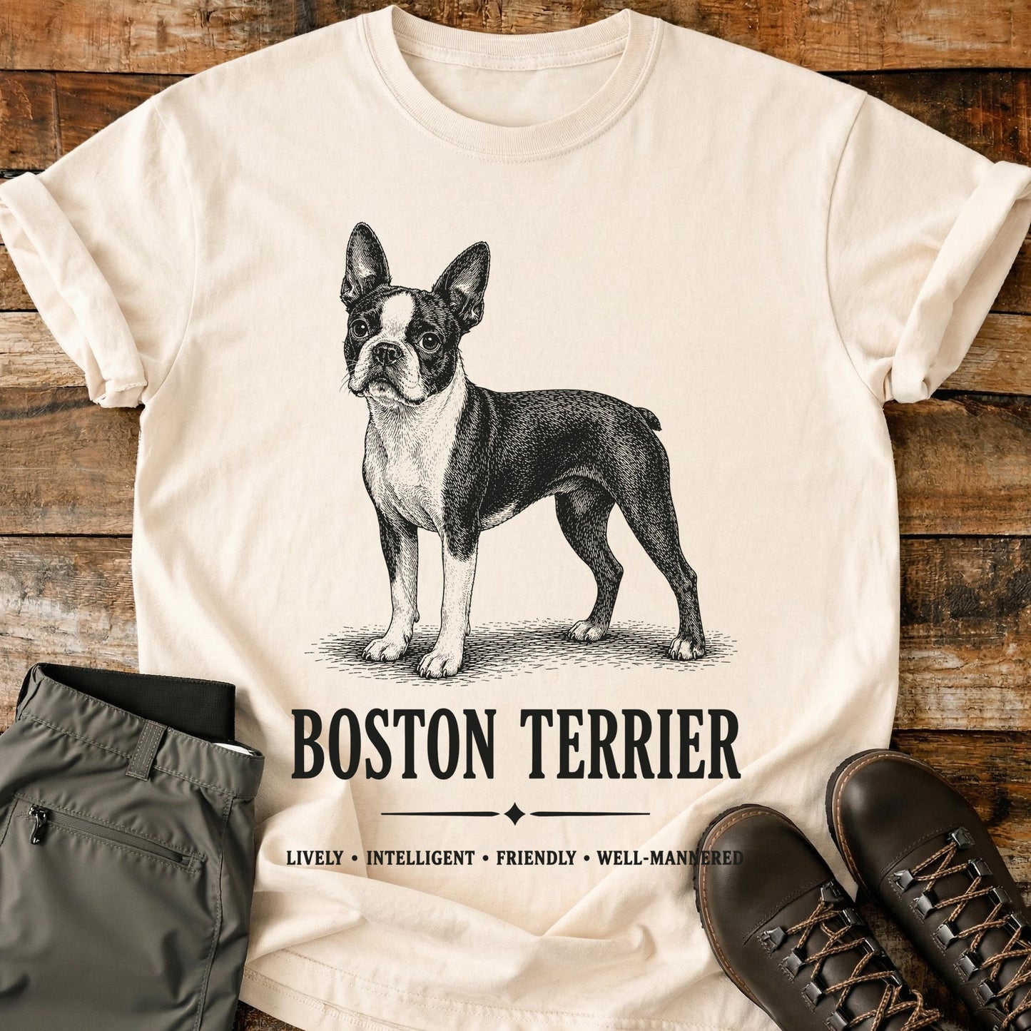 Boston Terrier Art T-Shirt