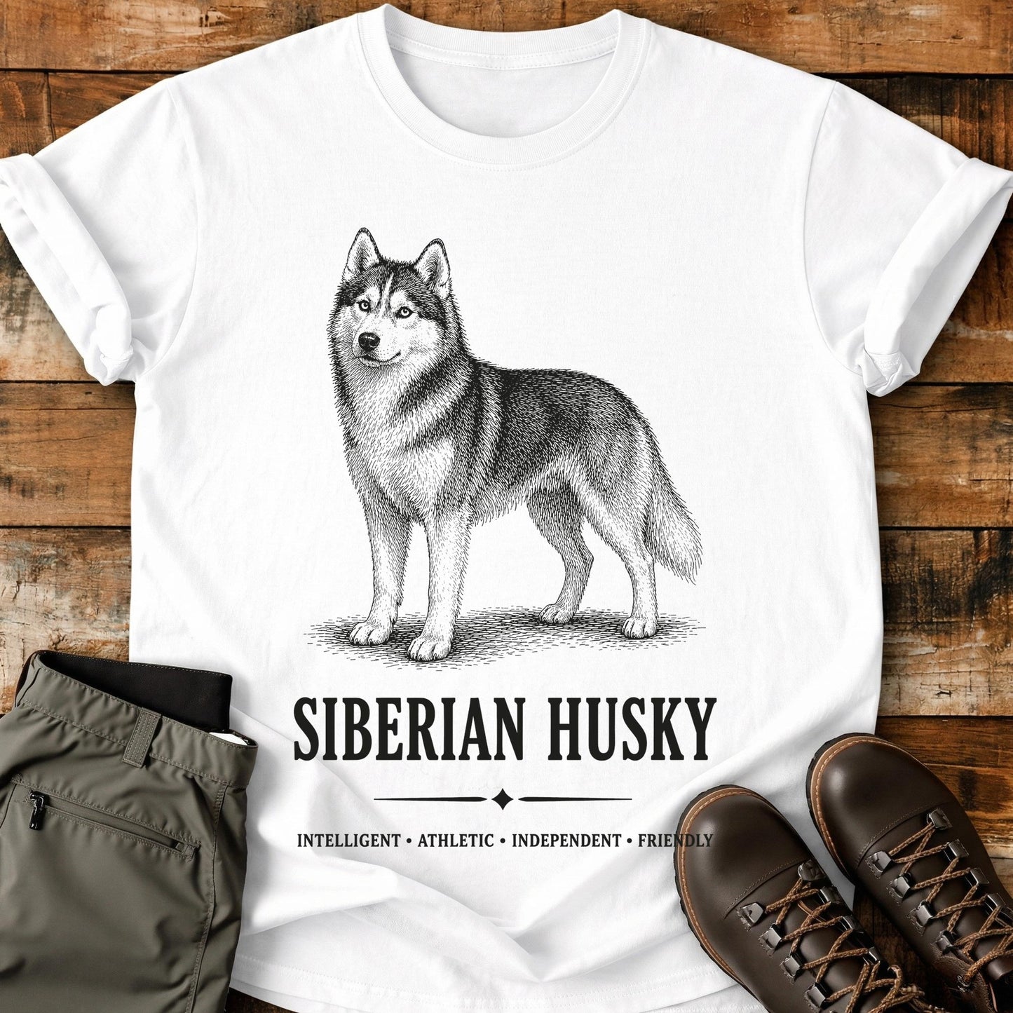 Siberian Husky Art T-Shirt