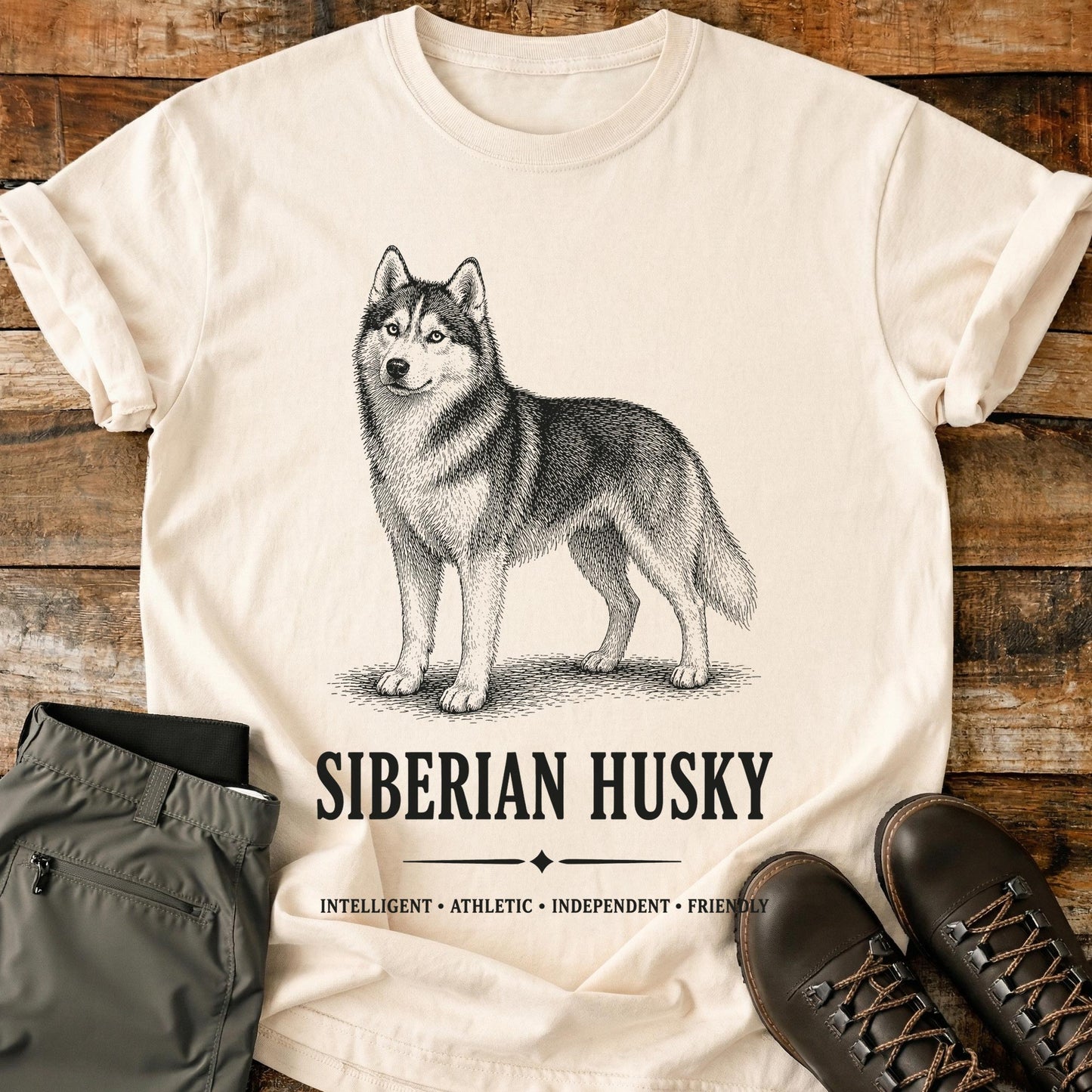 Siberian Husky Art T-Shirt