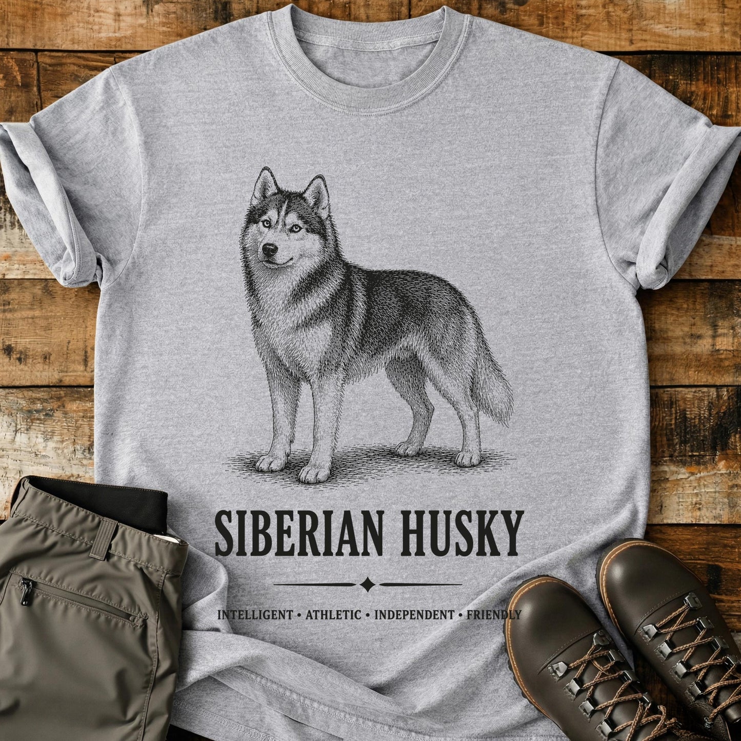 Siberian Husky Art T-Shirt