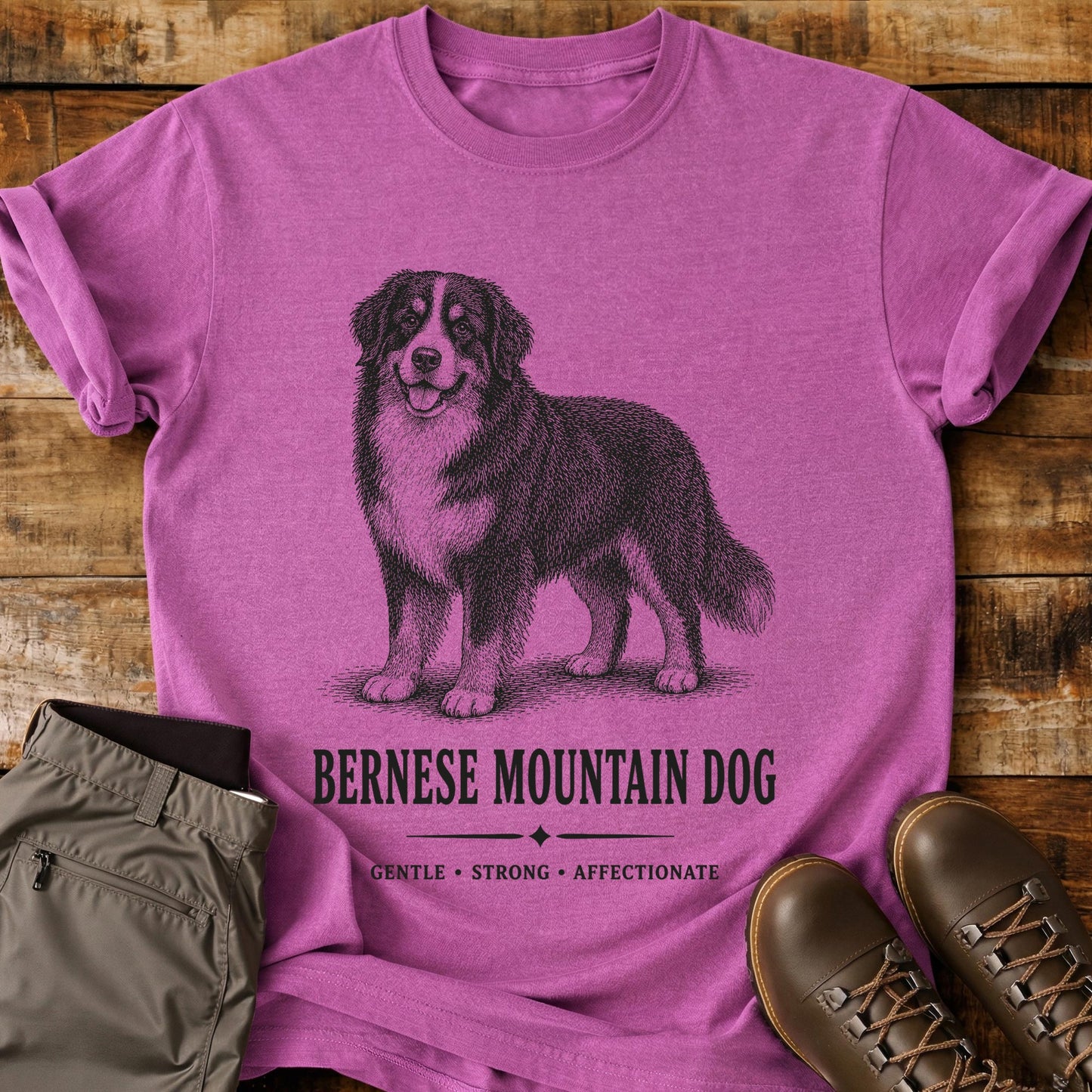 Bernese Mountain Dog Art T-Shirt