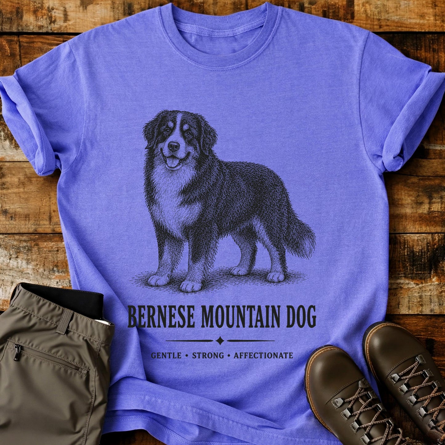 Bernese Mountain Dog Art T-Shirt
