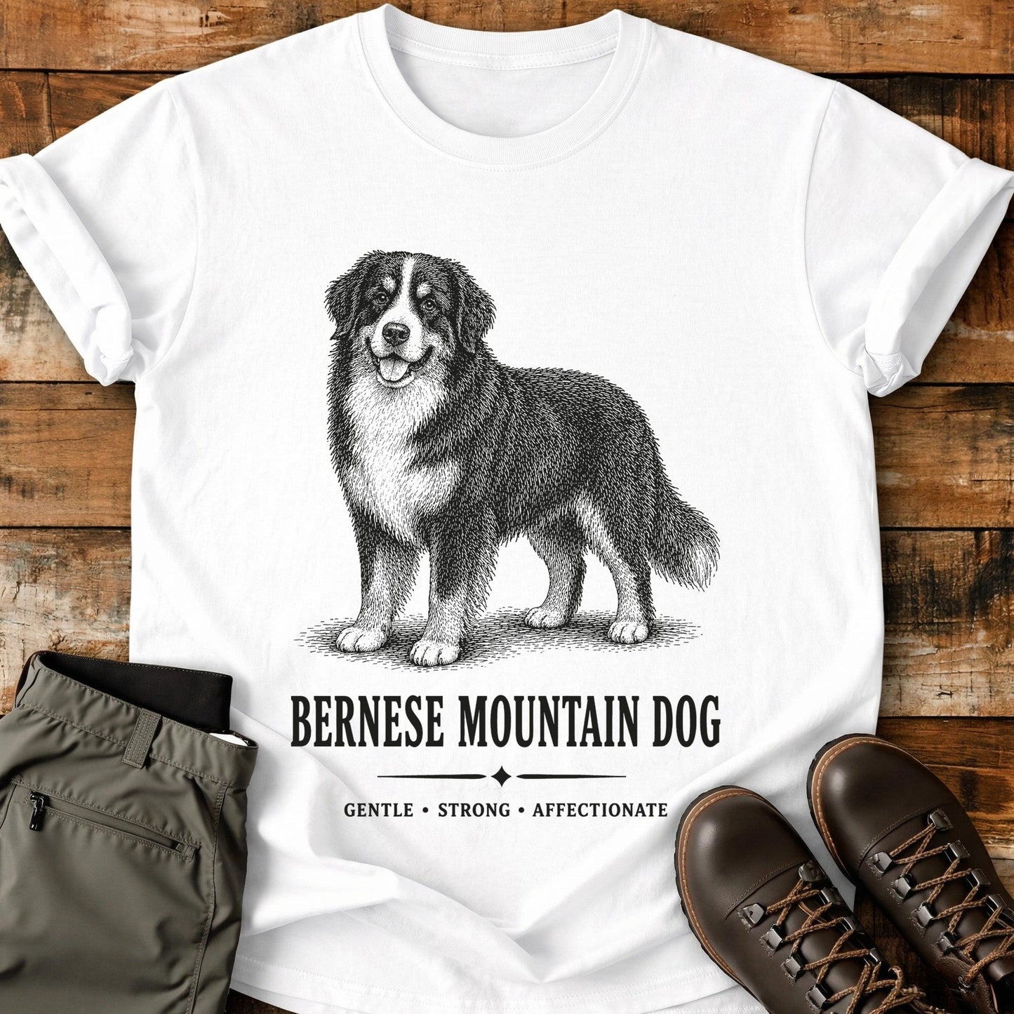 Bernese Mountain Dog Art T-Shirt