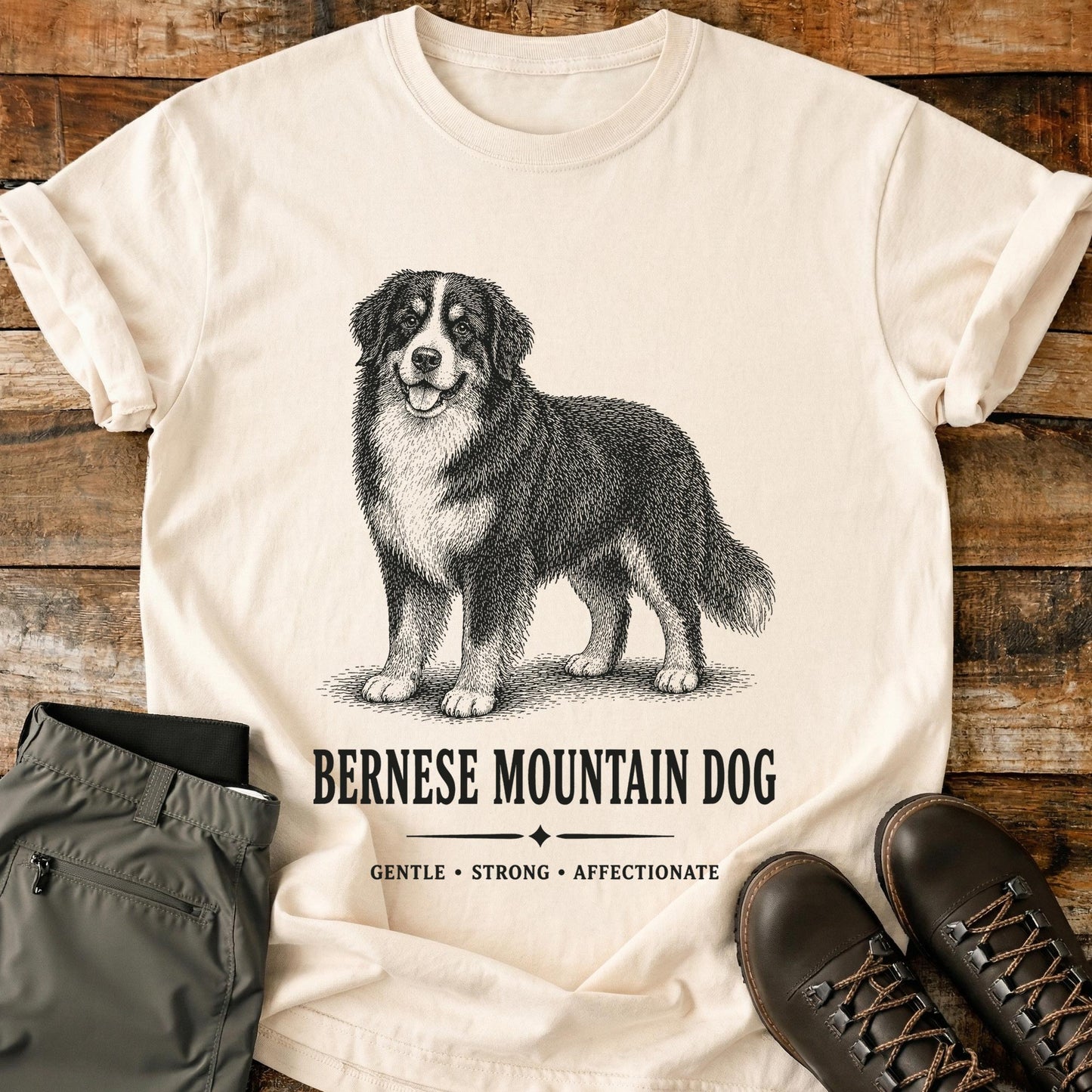 Bernese Mountain Dog Art T-Shirt