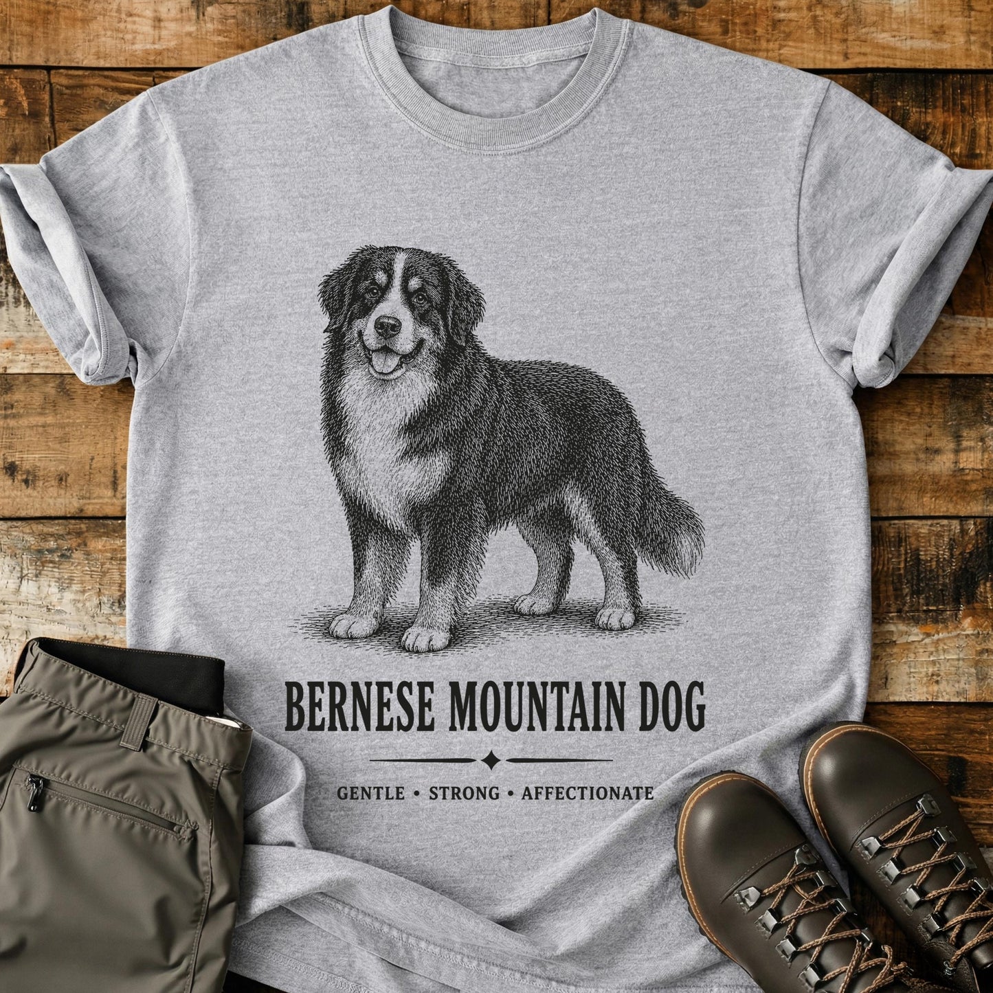 Bernese Mountain Dog Art T-Shirt