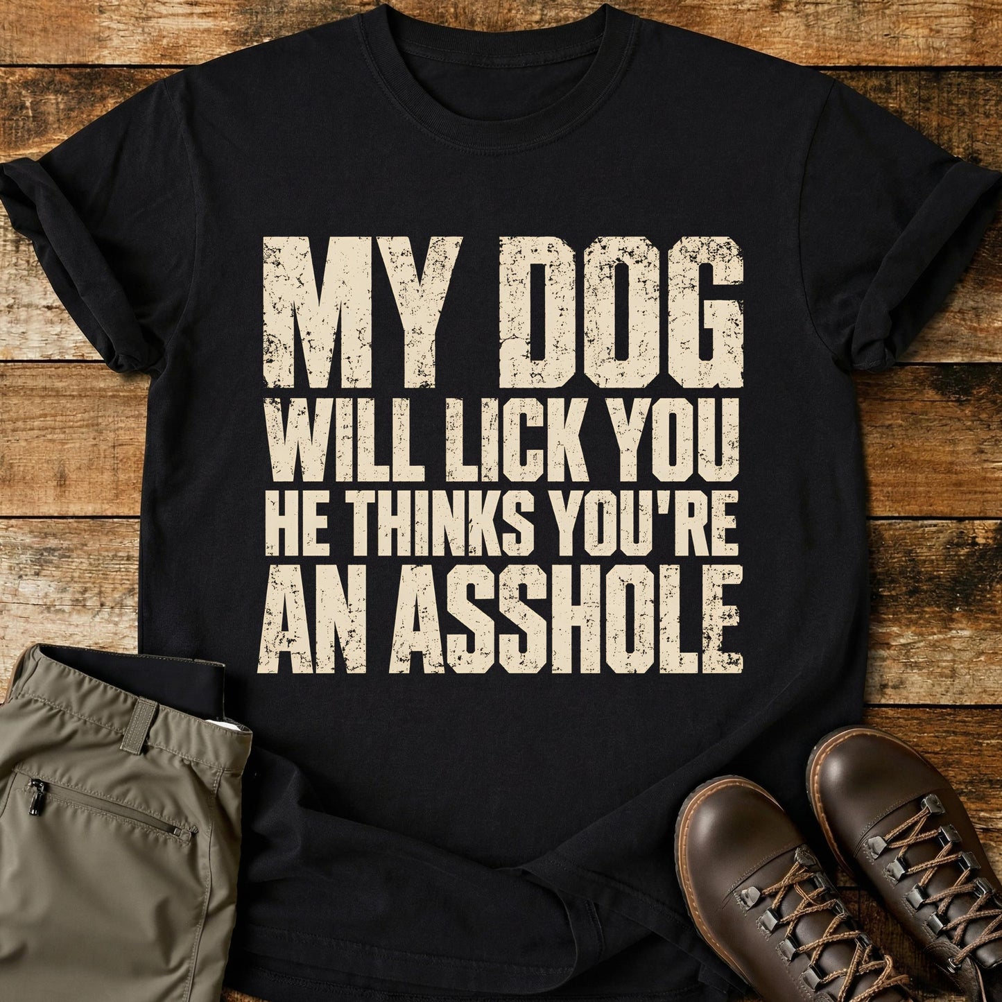 My Dog Will Lick You T-Shirt