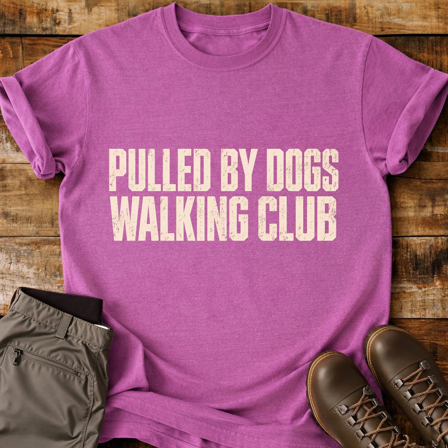 Pulled By Dogs Walking Club T-Shirt