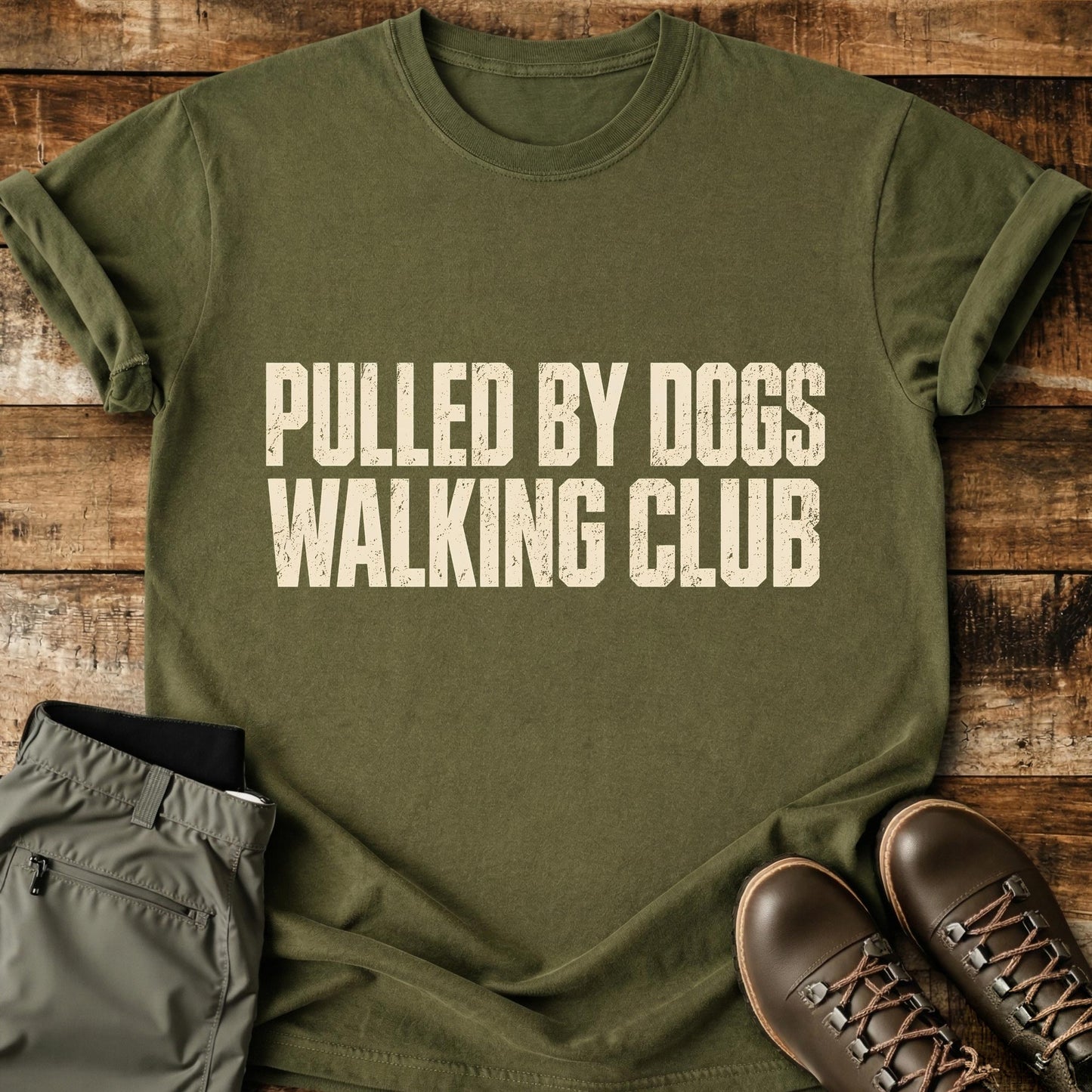 Pulled By Dogs Walking Club T-Shirt