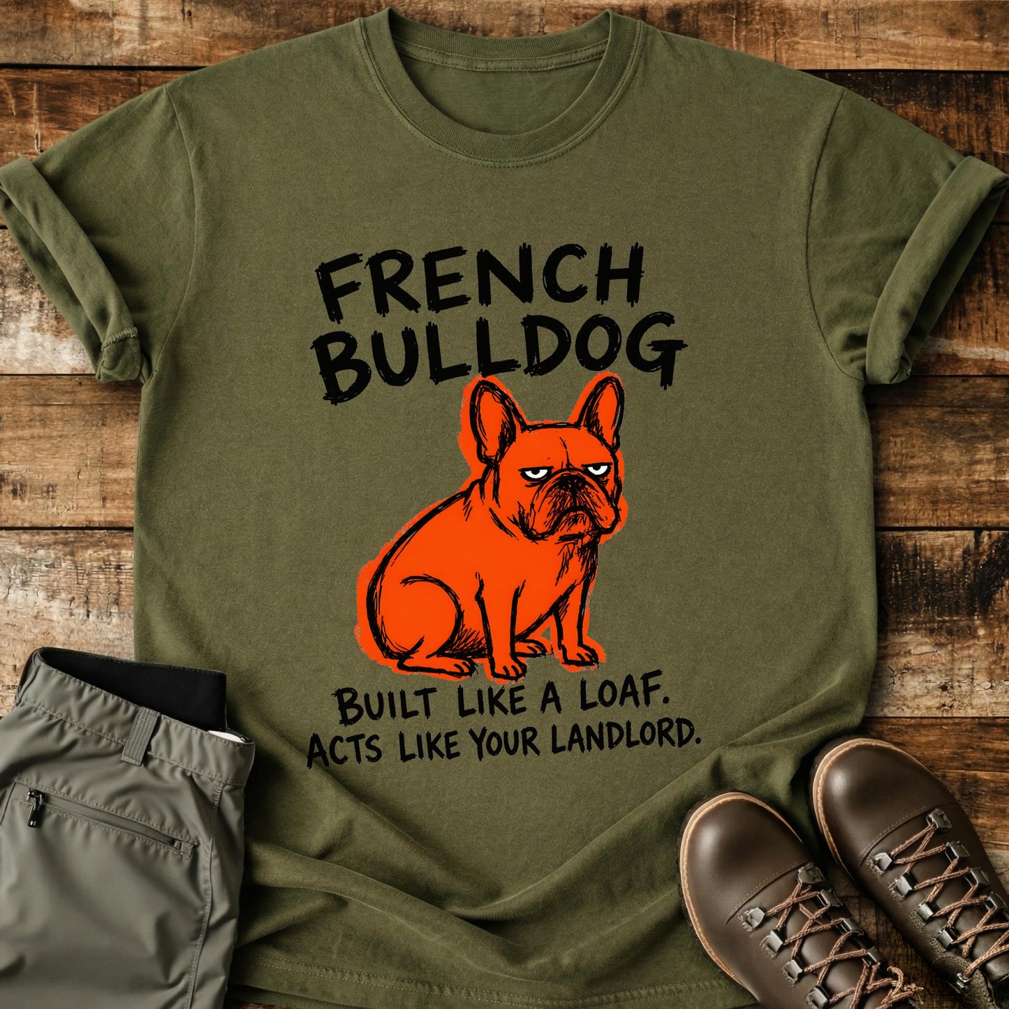 French Bulldog Funny Image T-Shirt