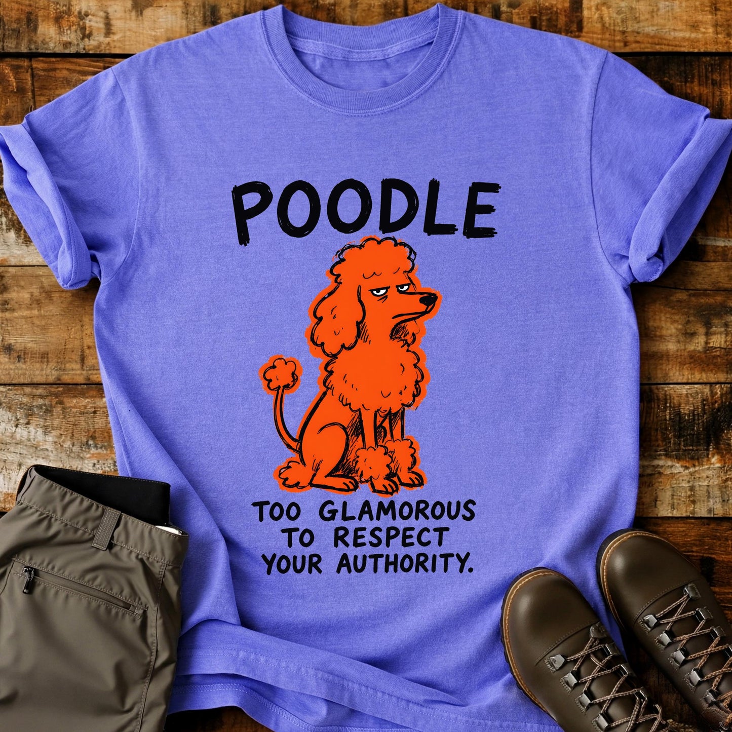 Poodle Funny Image T-Shirt
